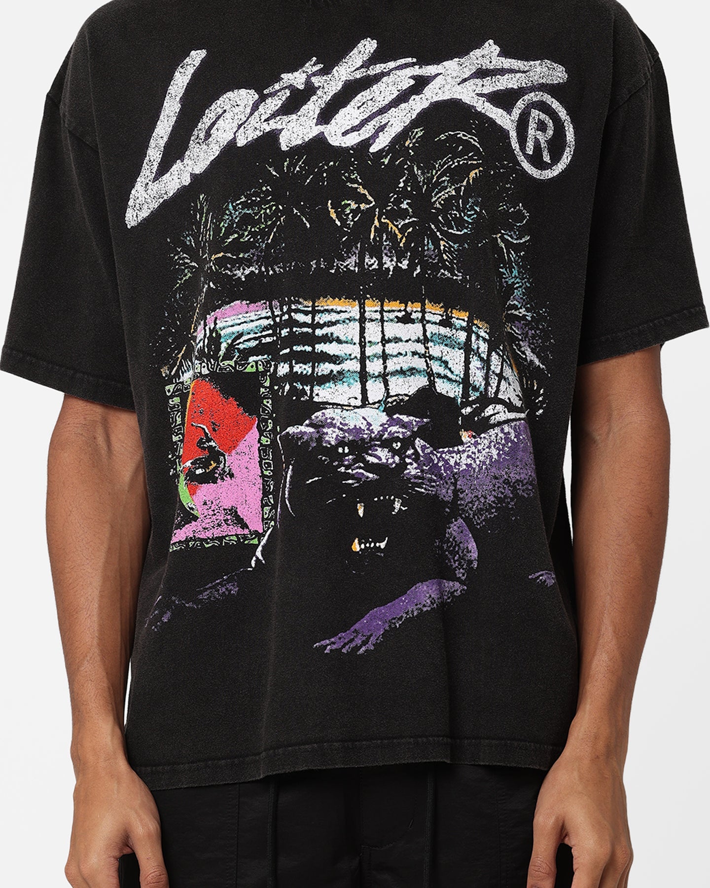 Loiter Jungle Vintage T-Shirt Black Wash