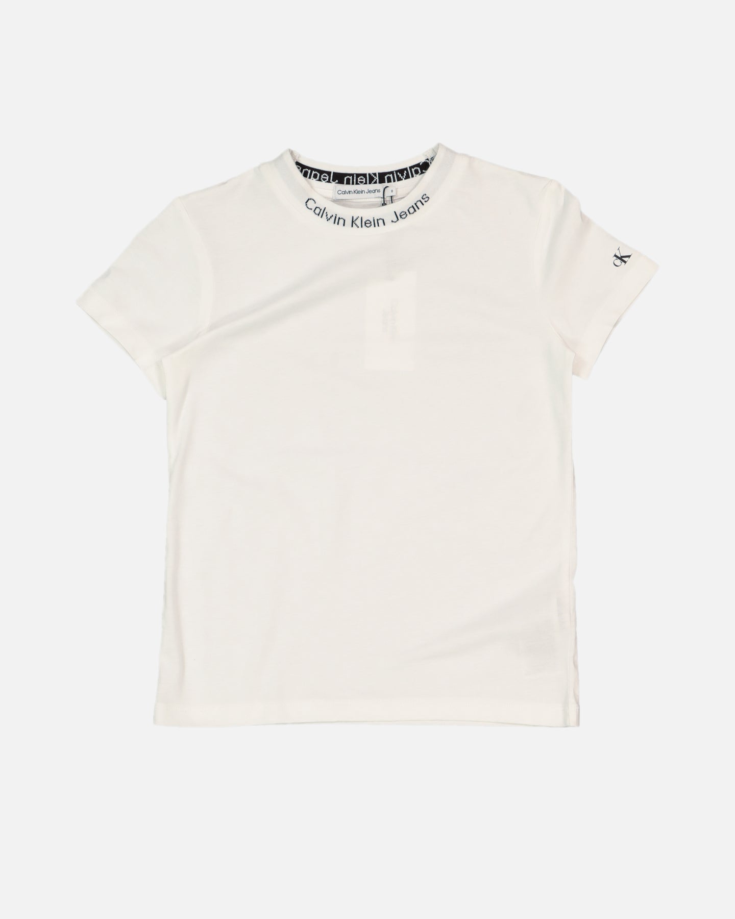 Calvin Klein Kids' Intarsia 2 Pack T-Shirt White/Black Style001