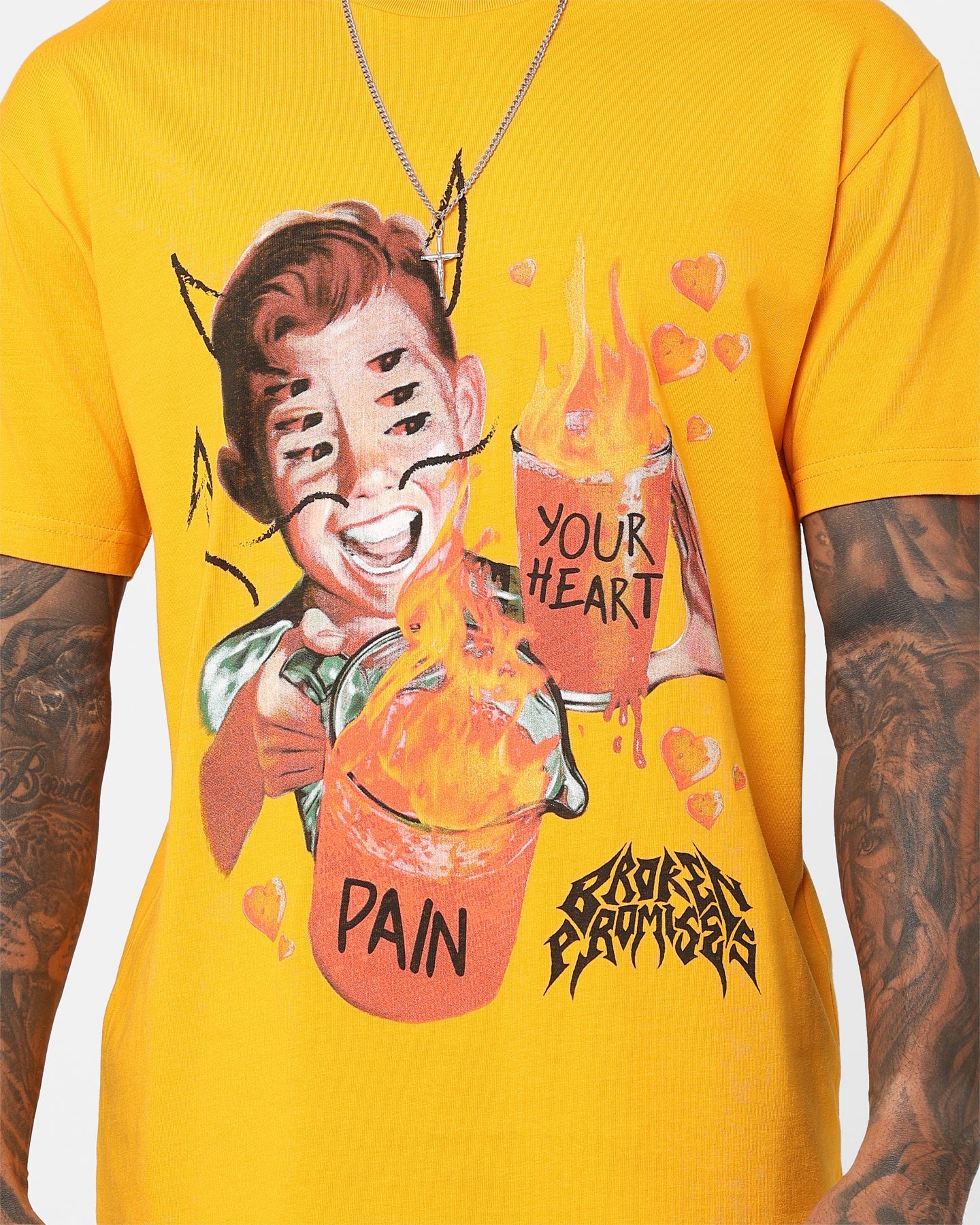 Broken Promises Little Pain T-Shirt Gold