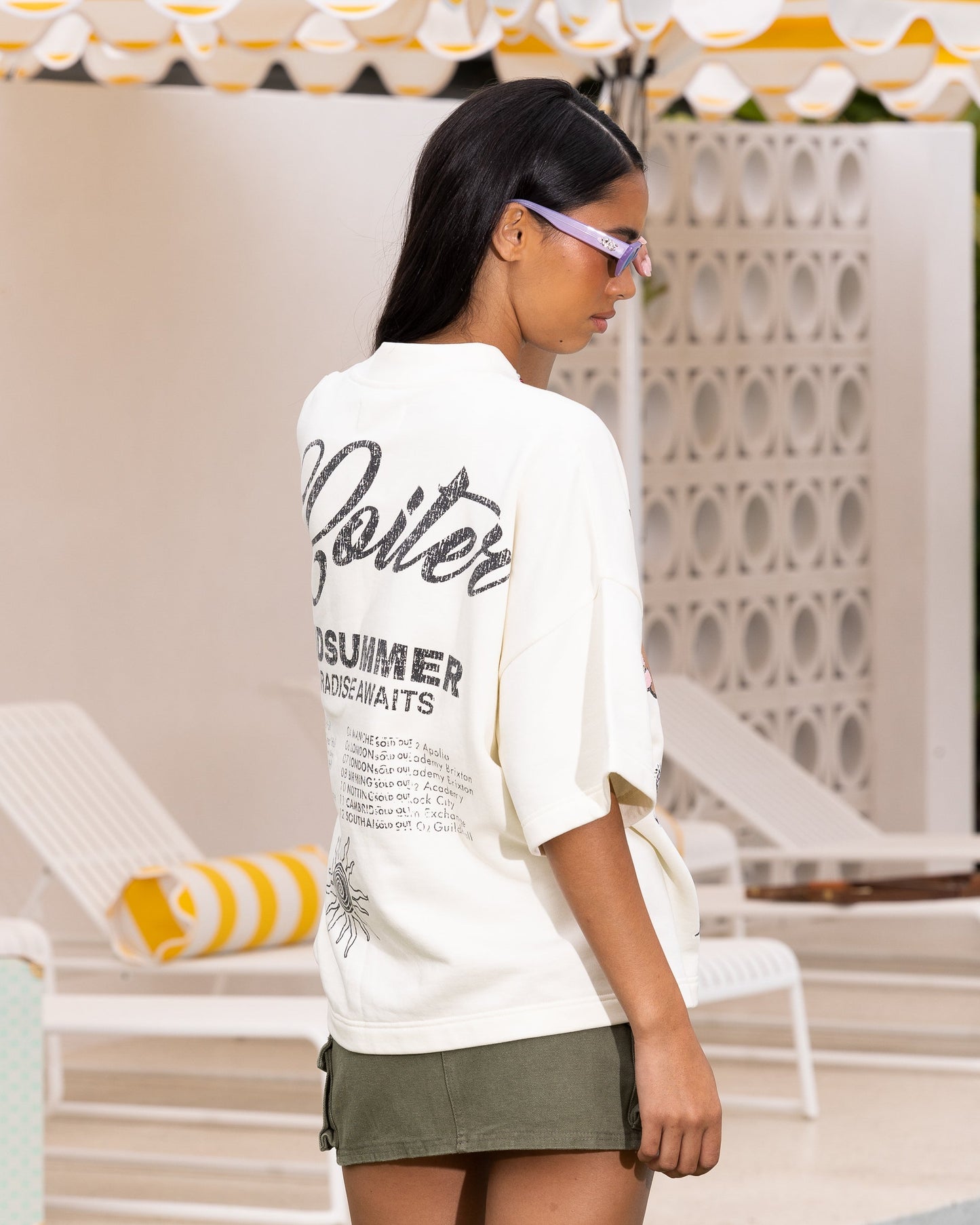 Loiter Palm Spring Box T-Shirt Off White Style001