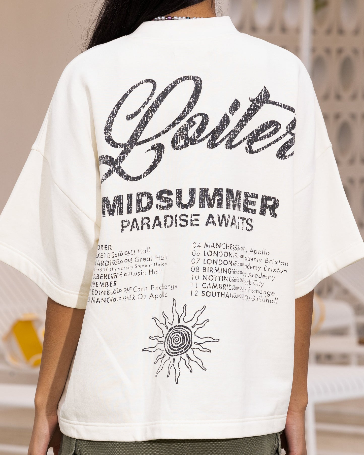 Loiter Palm Spring Box T-Shirt Off White Style001