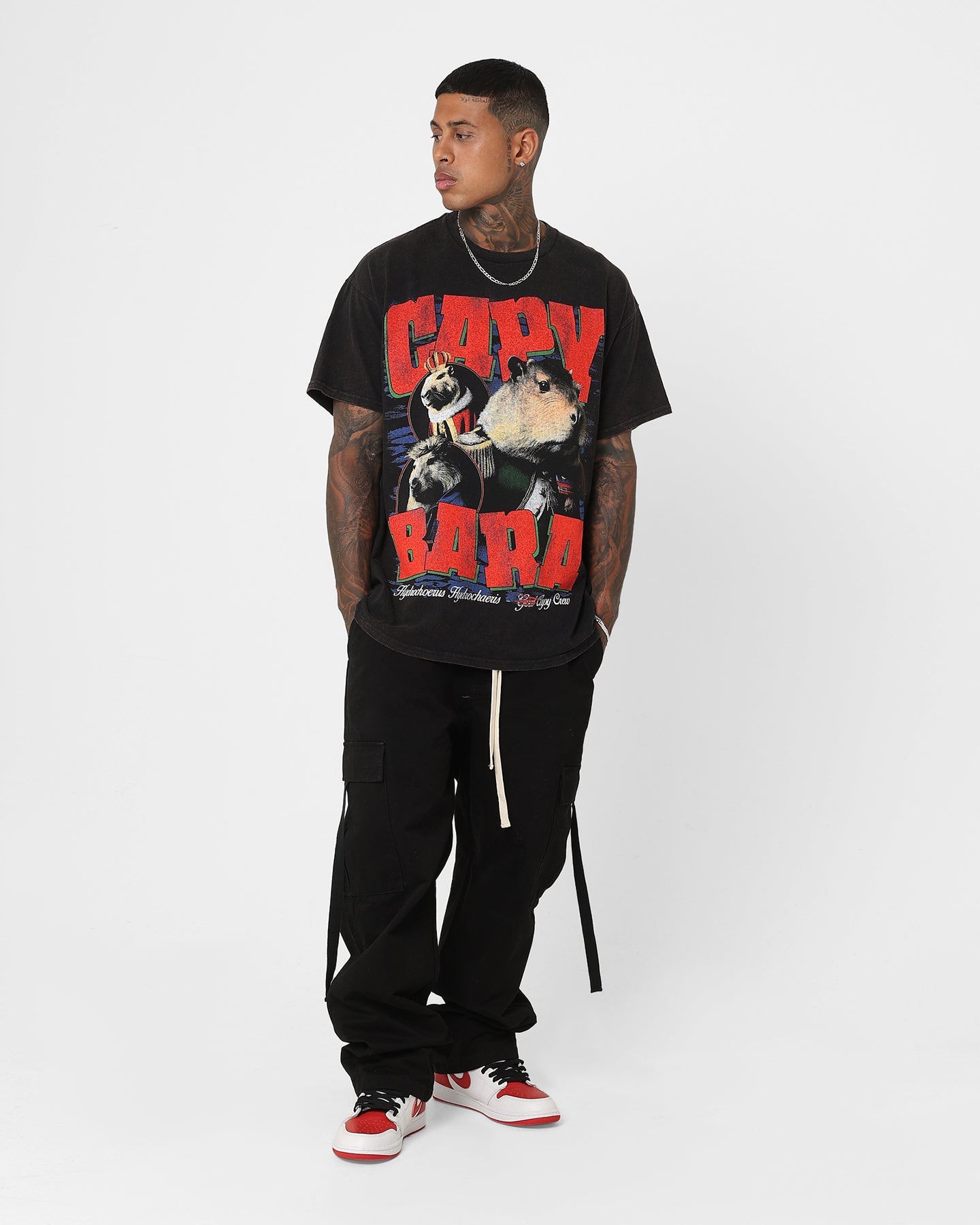 Goat Crew Capybara Vintage T-Shirt Black Wash