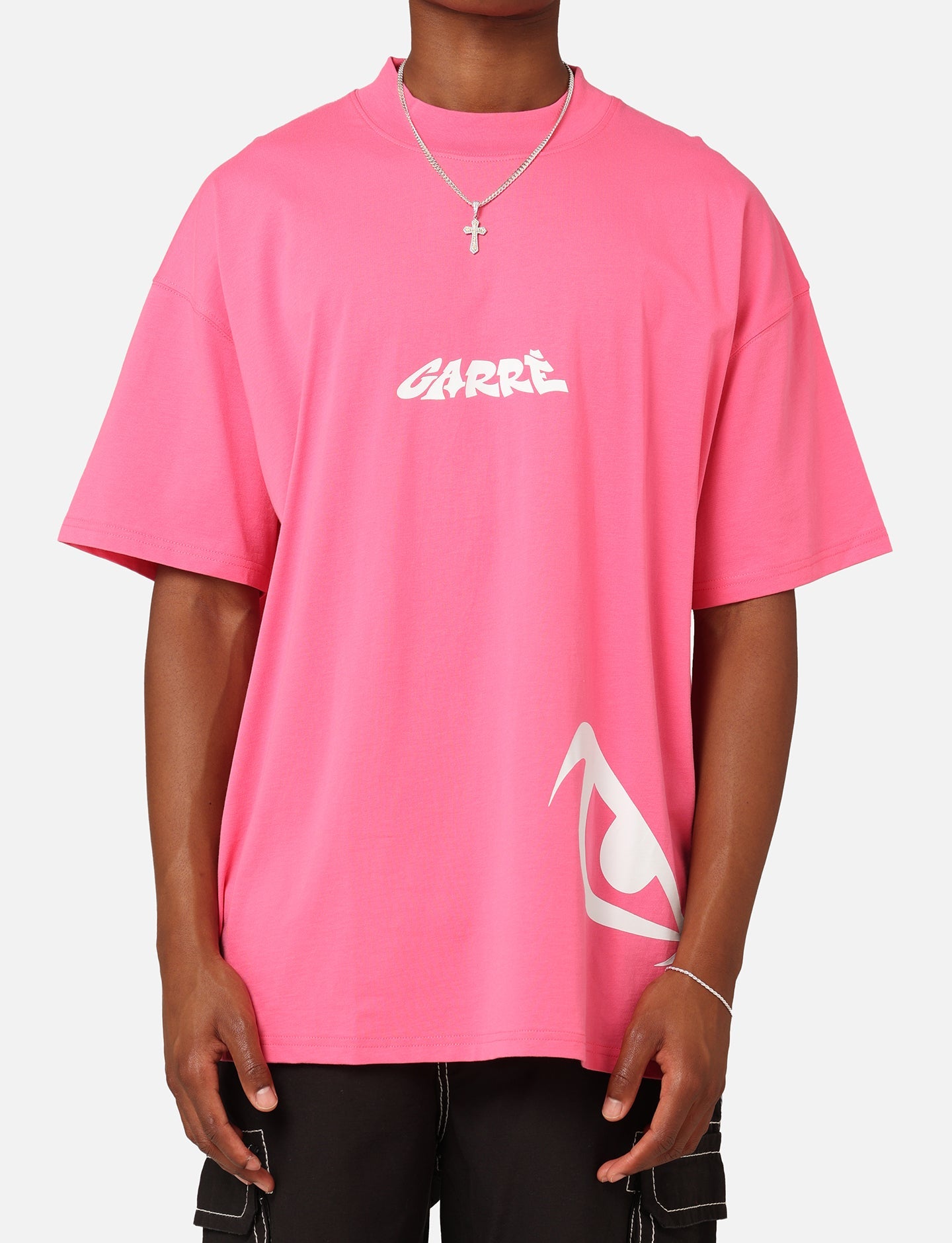 Carre Eyes Oversized T-Shirt Pink