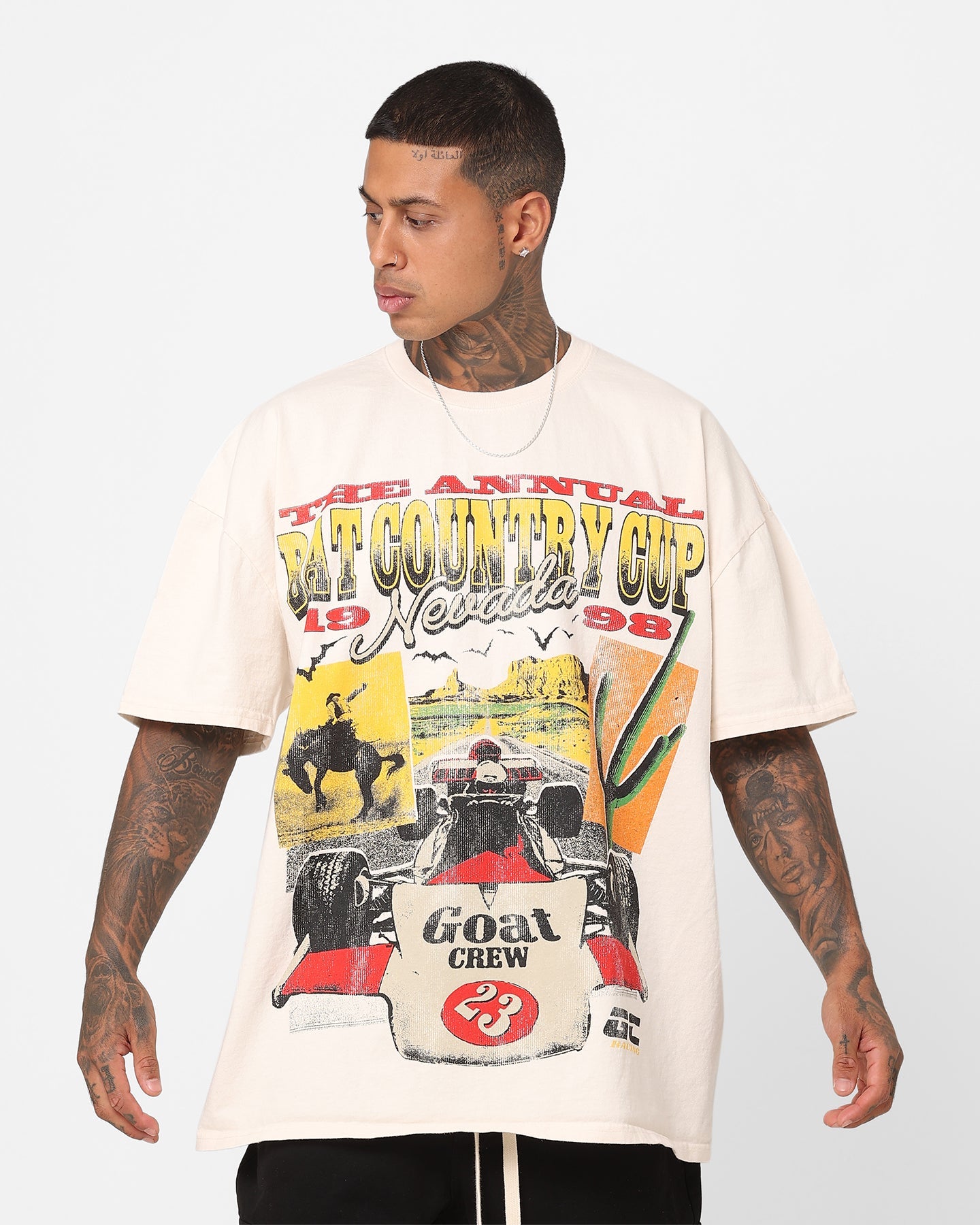 Goat Crew Bat Country Cup Heavyweight T-Shirt Off White