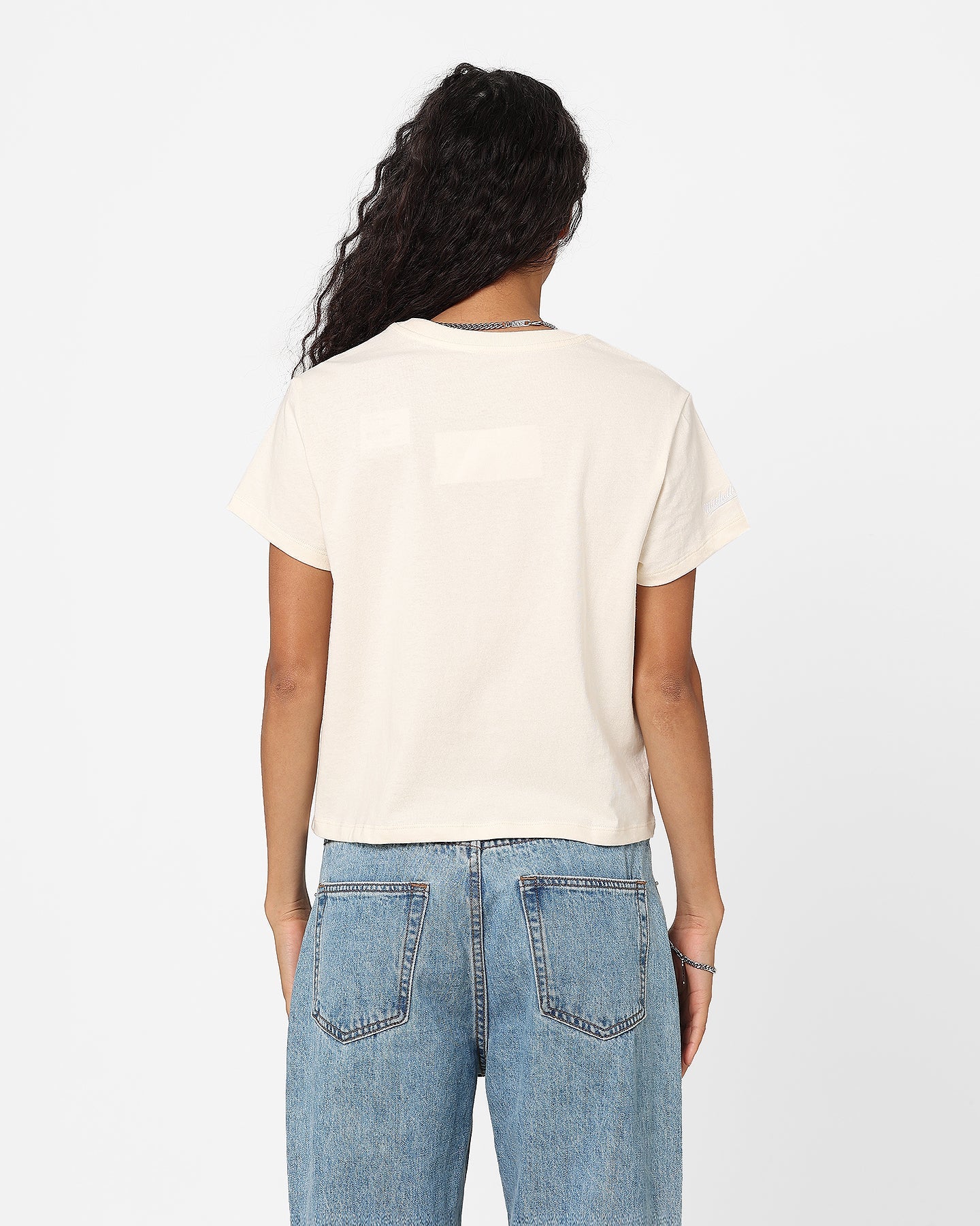 Mitchell & Ness Women's Los Angeles Lakers Baby T-Shirt Unbleached