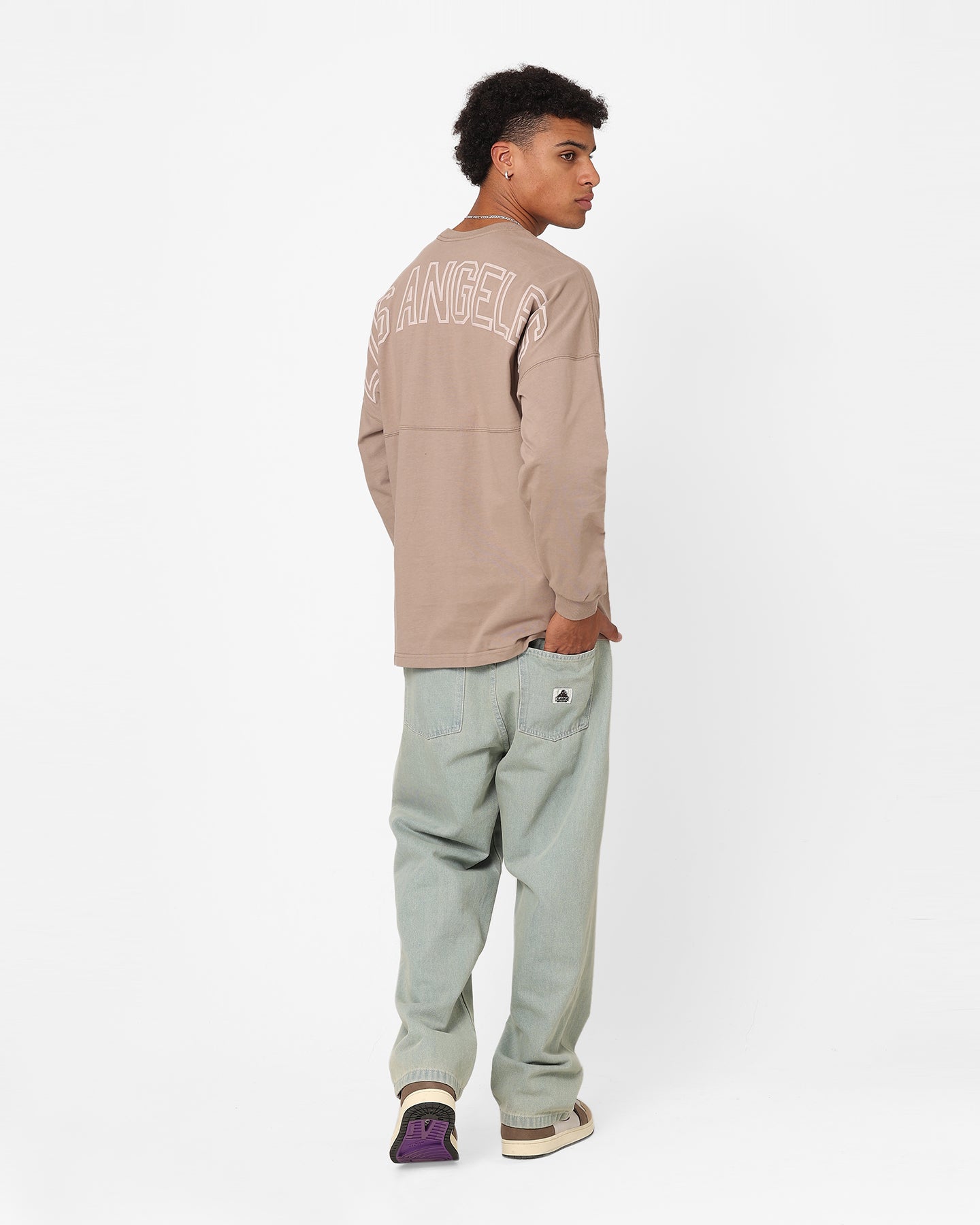 Majestic Athletic Los Angeles Dodgers Tonal Stark Long Sleeve T-Shirt Desert Taupe