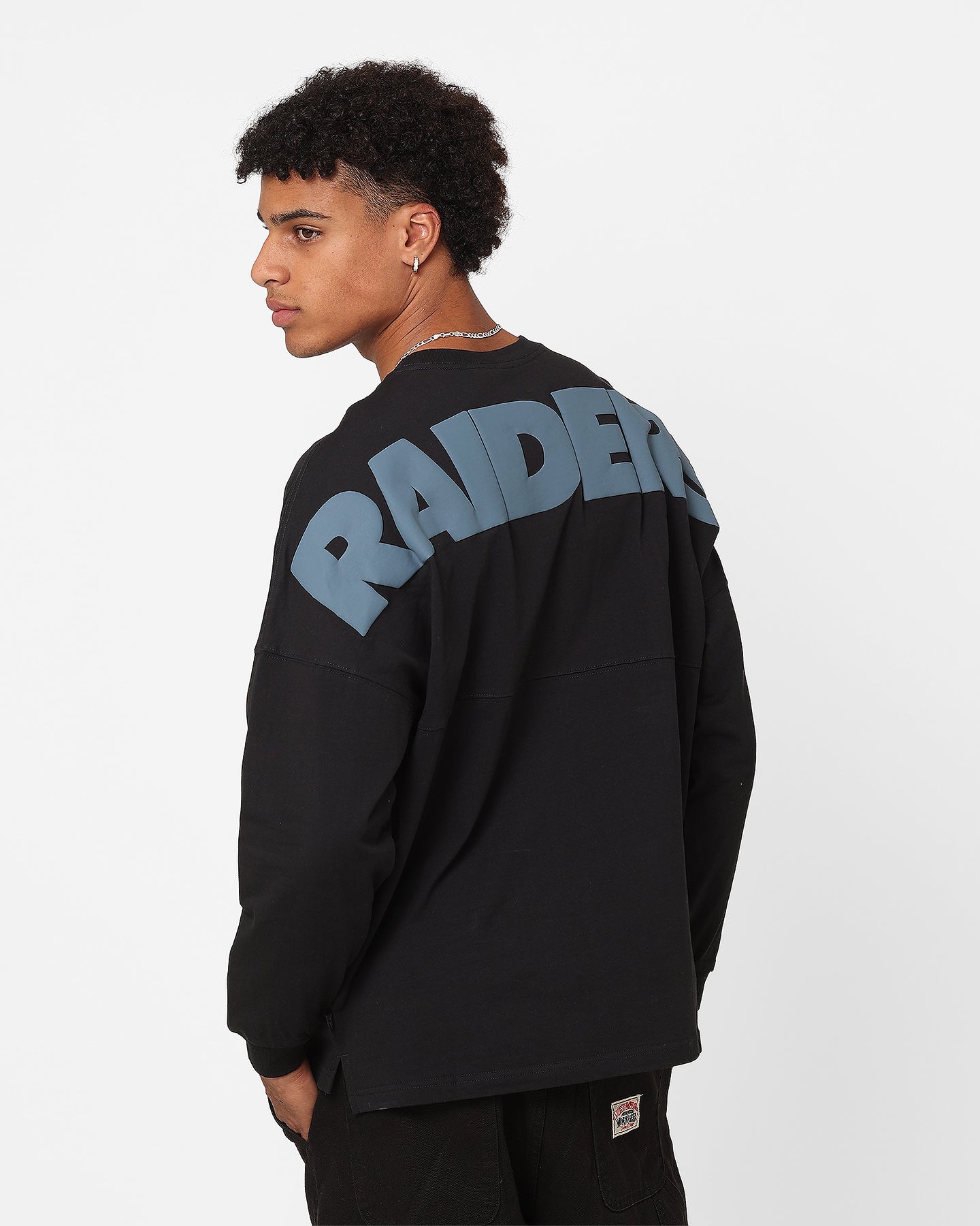 Majestic Athletic Las Vegas Raiders Tonal Stark Long Sleeve T-Shirt Faded Black