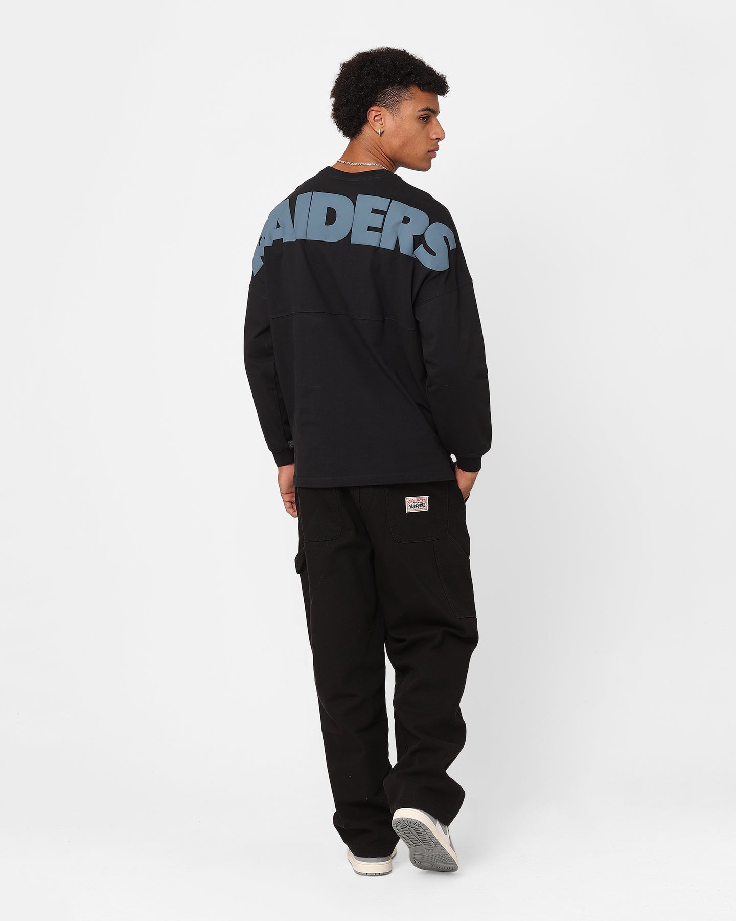 Majestic Athletic Las Vegas Raiders Tonal Stark Long Sleeve T-Shirt Faded Black