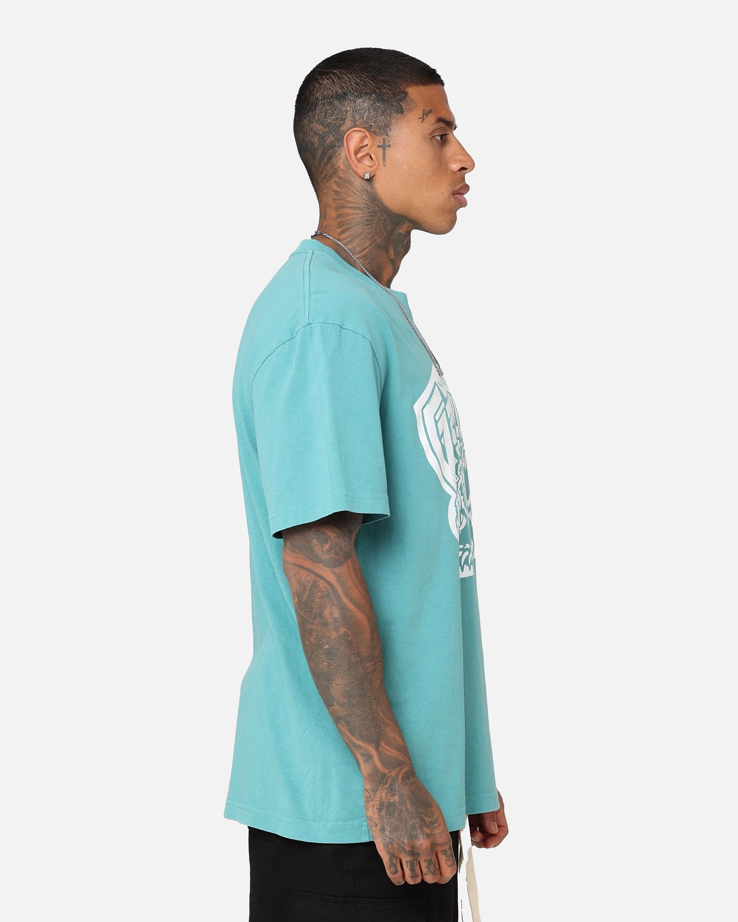 Mitchell & Ness Memphis Grizzlies XL Logo One Colour T-Shirt Faded Teal
