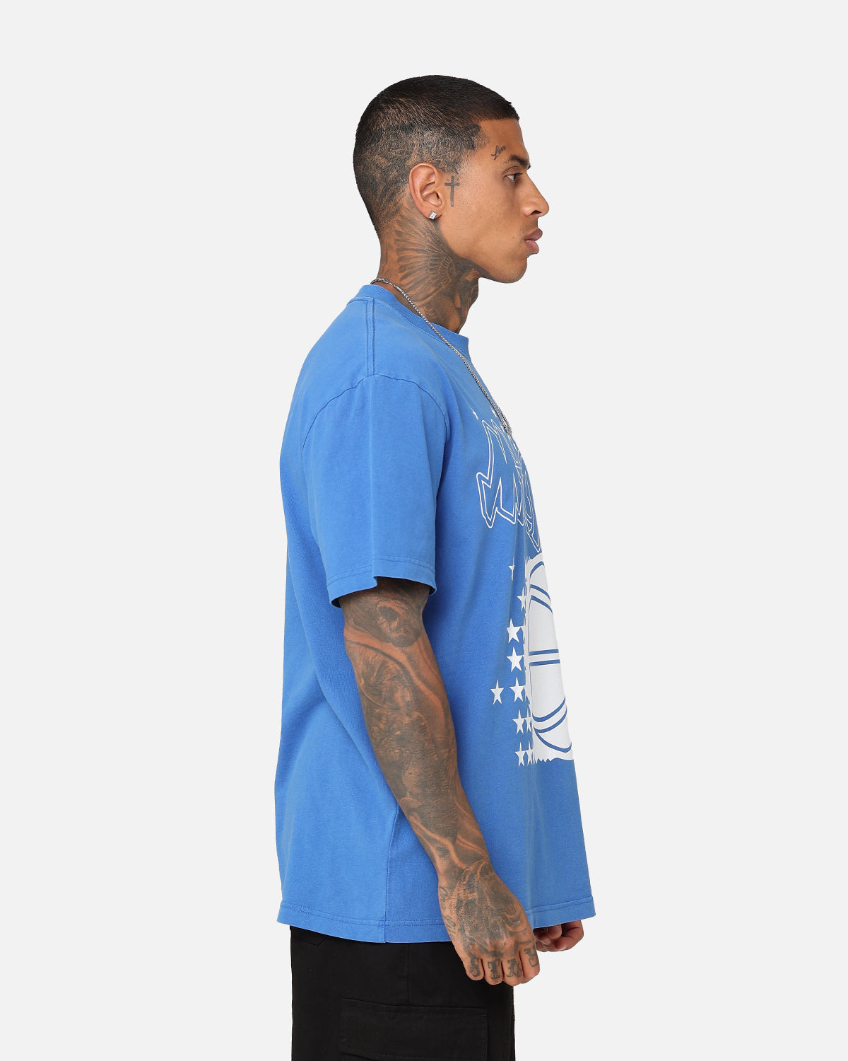Mitchell & Ness Orlando Magic XL Logo One Colour T-Shirt Faded Royal