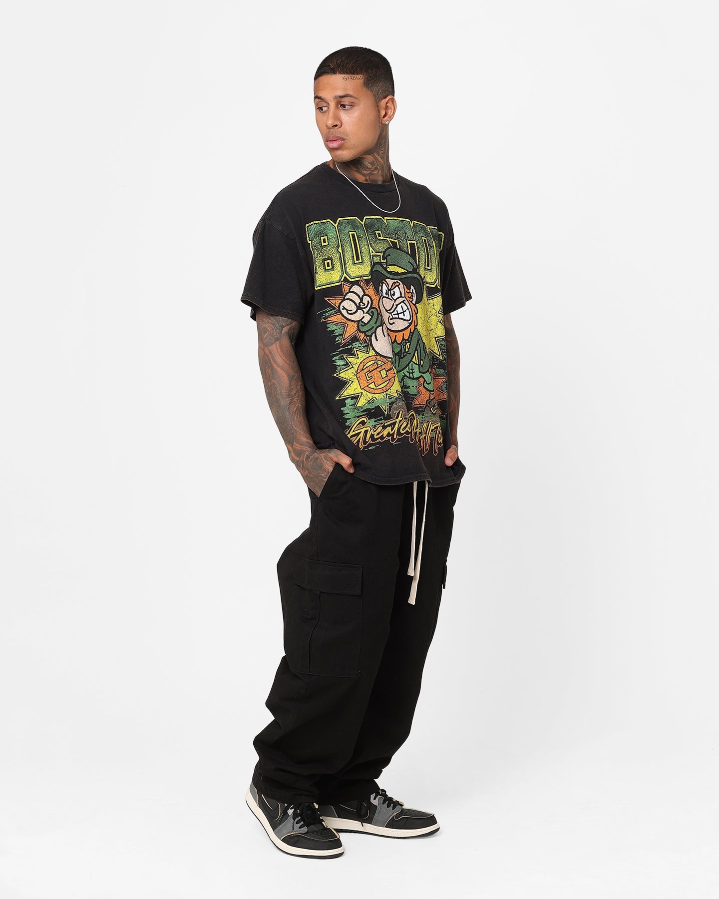 Goat Crew Boston Luck Vintage T-Shirt Black Wash