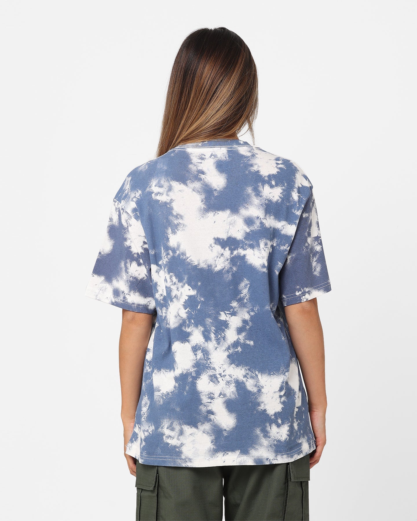Mitchell & Ness Women's Michigan Wolverines Basketball T-Shirt Blue Tie Dye
