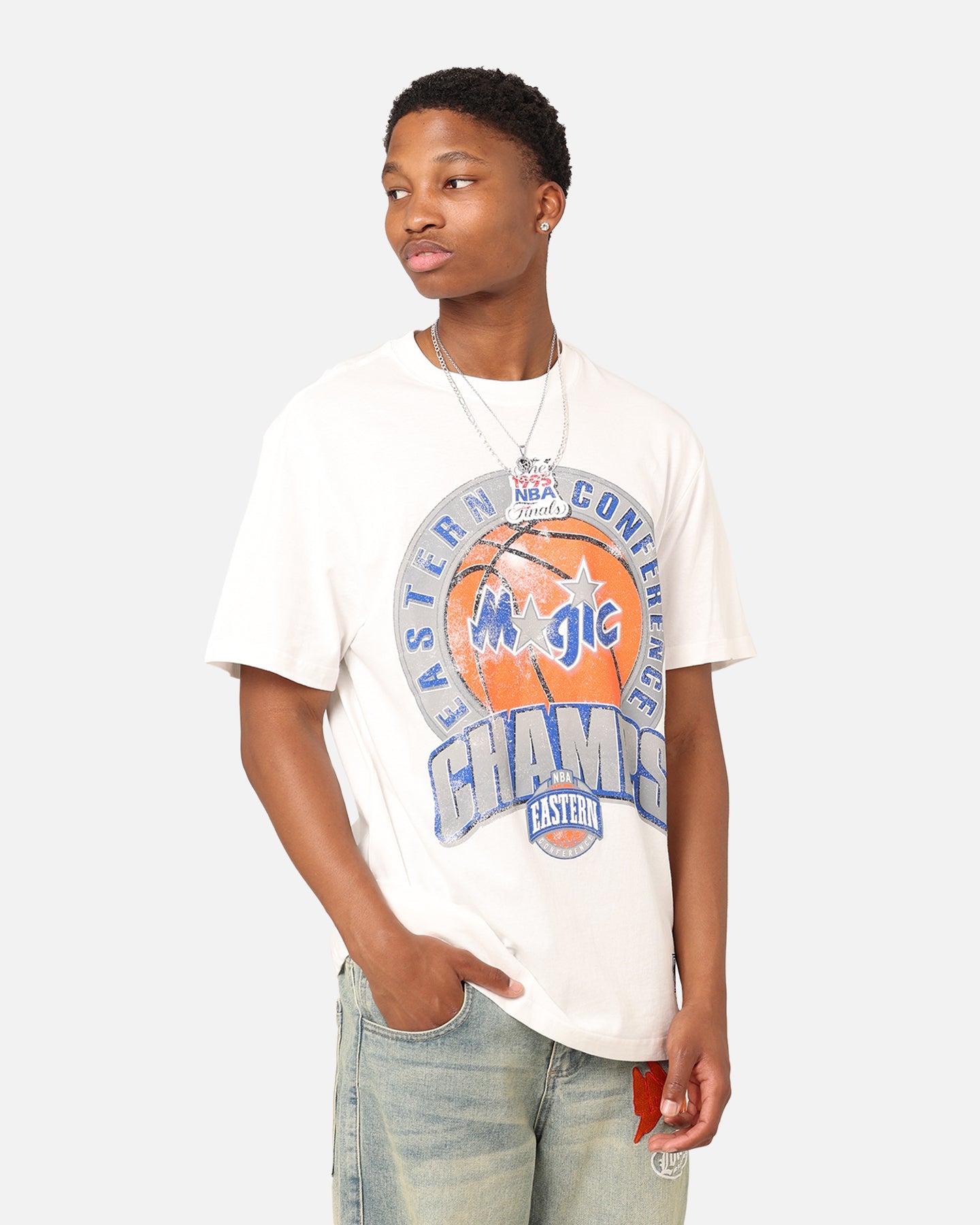 Mitchell & Ness Orlando Magic 1995 Eastern Conference T-Shirt Vintage White