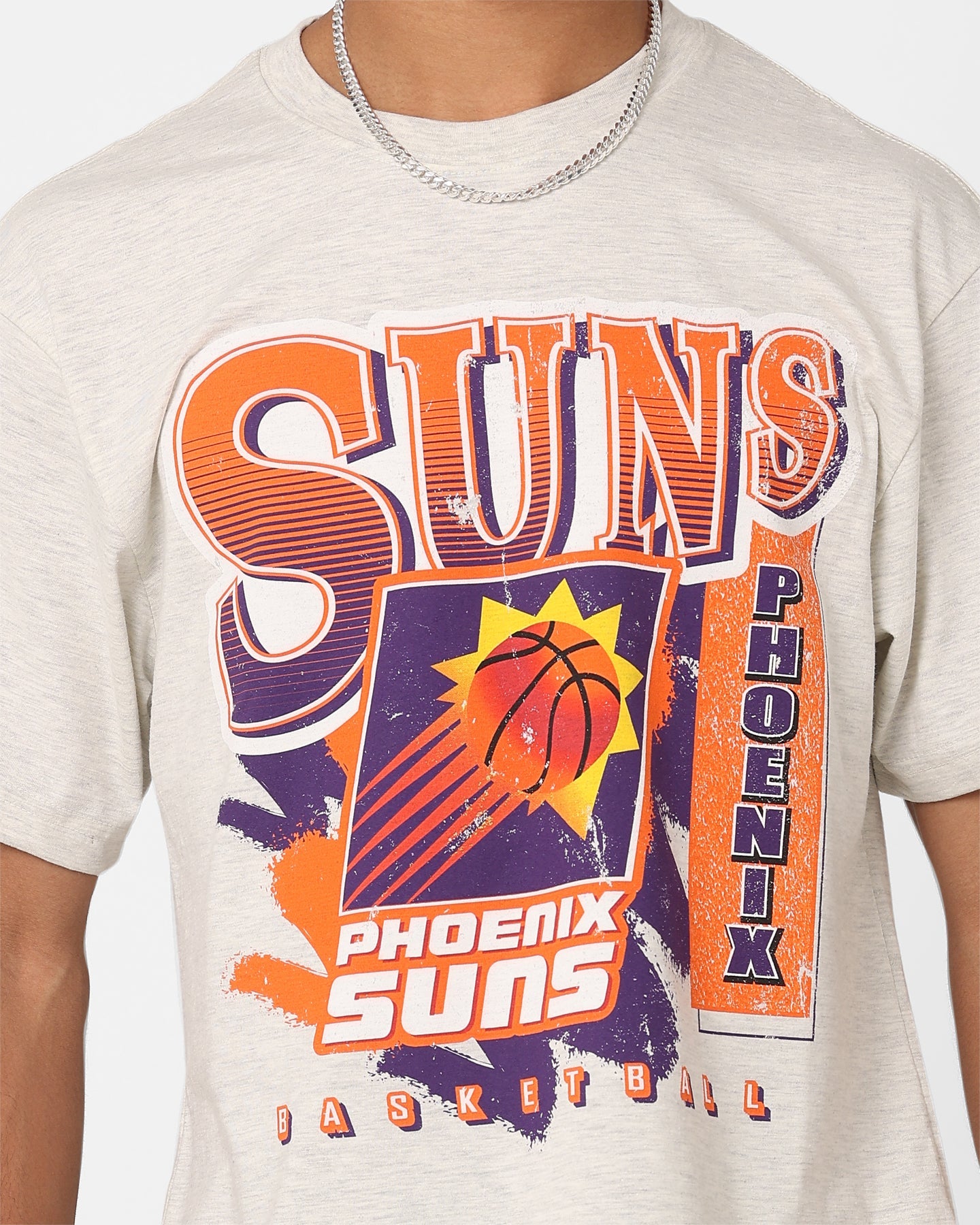 Mitchell & Ness Phoenix Suns Brush Off T-Shirt White Marle