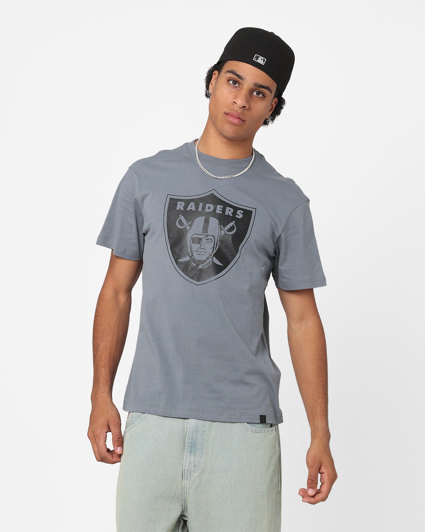 Majestic Athletic Las Vegas Raiders Coro Logo T-Shirt Stormy Weather