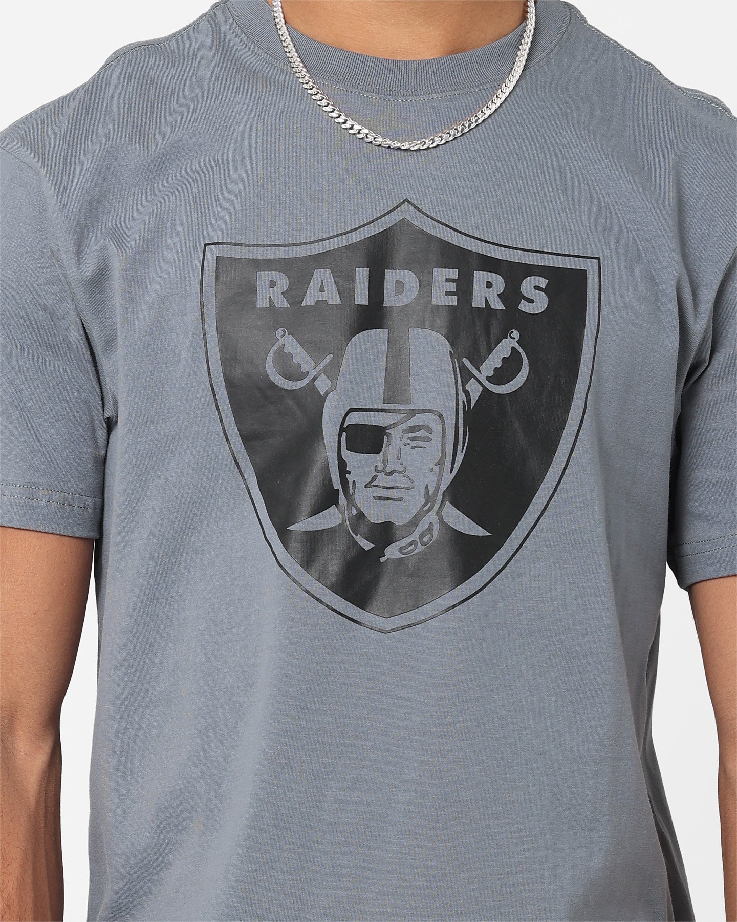 Majestic Athletic Las Vegas Raiders Coro Logo T-Shirt Stormy Weather