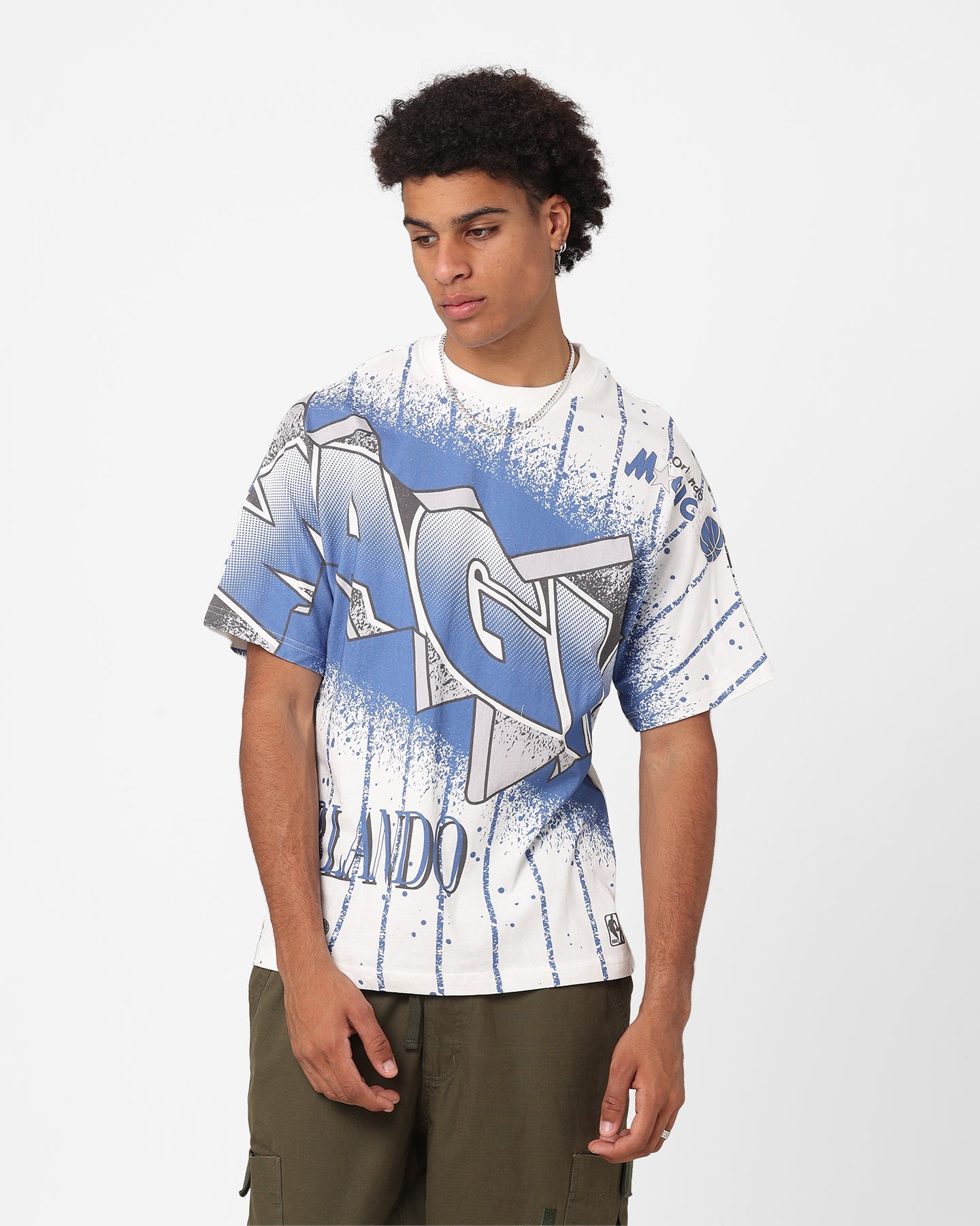 Mitchell & Ness Orlando Magic Earthquake T-Shirt Vintage White