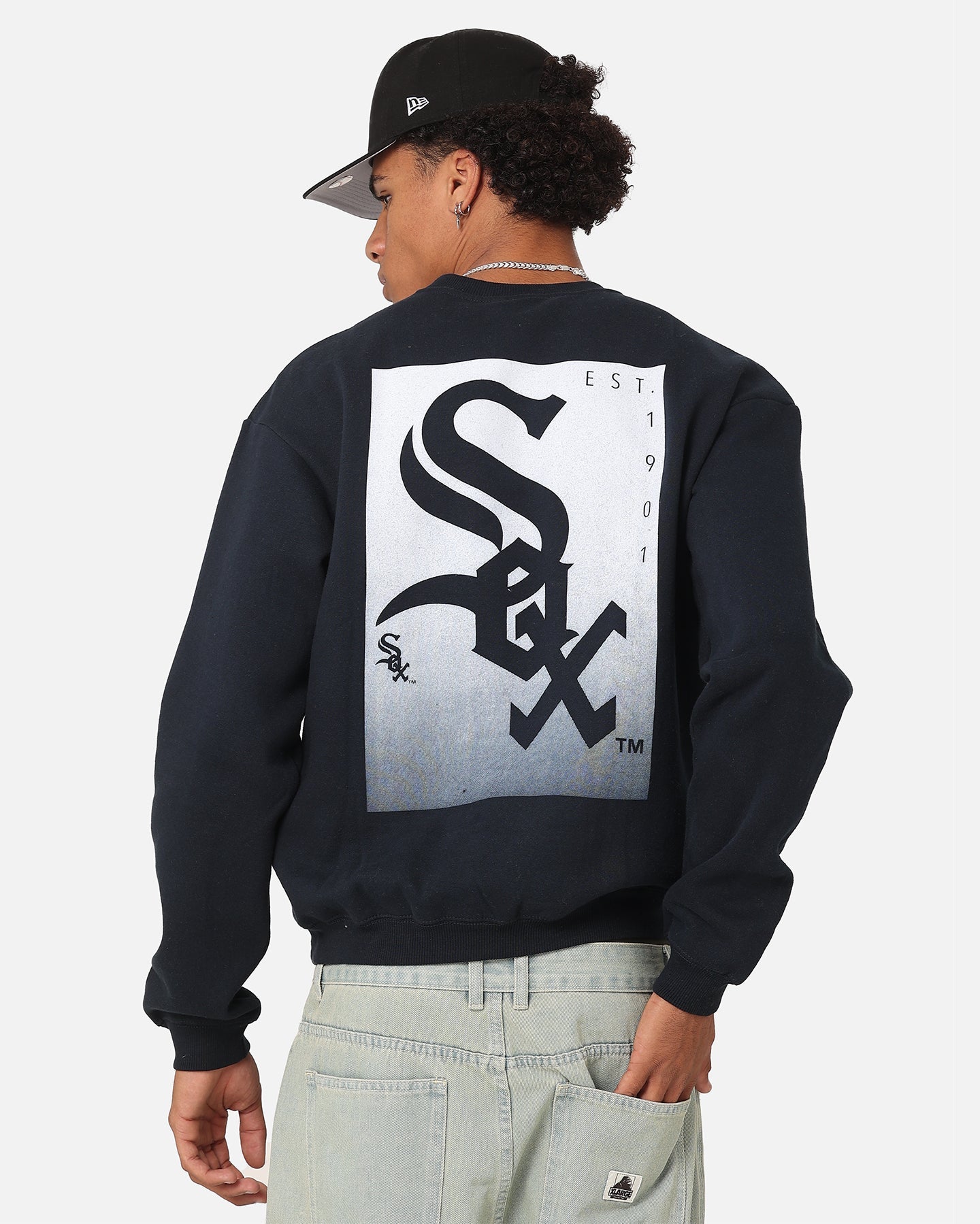 Majestic Athletic Chicago White Sox Pattison Crewneck Sweatshirt True Navy