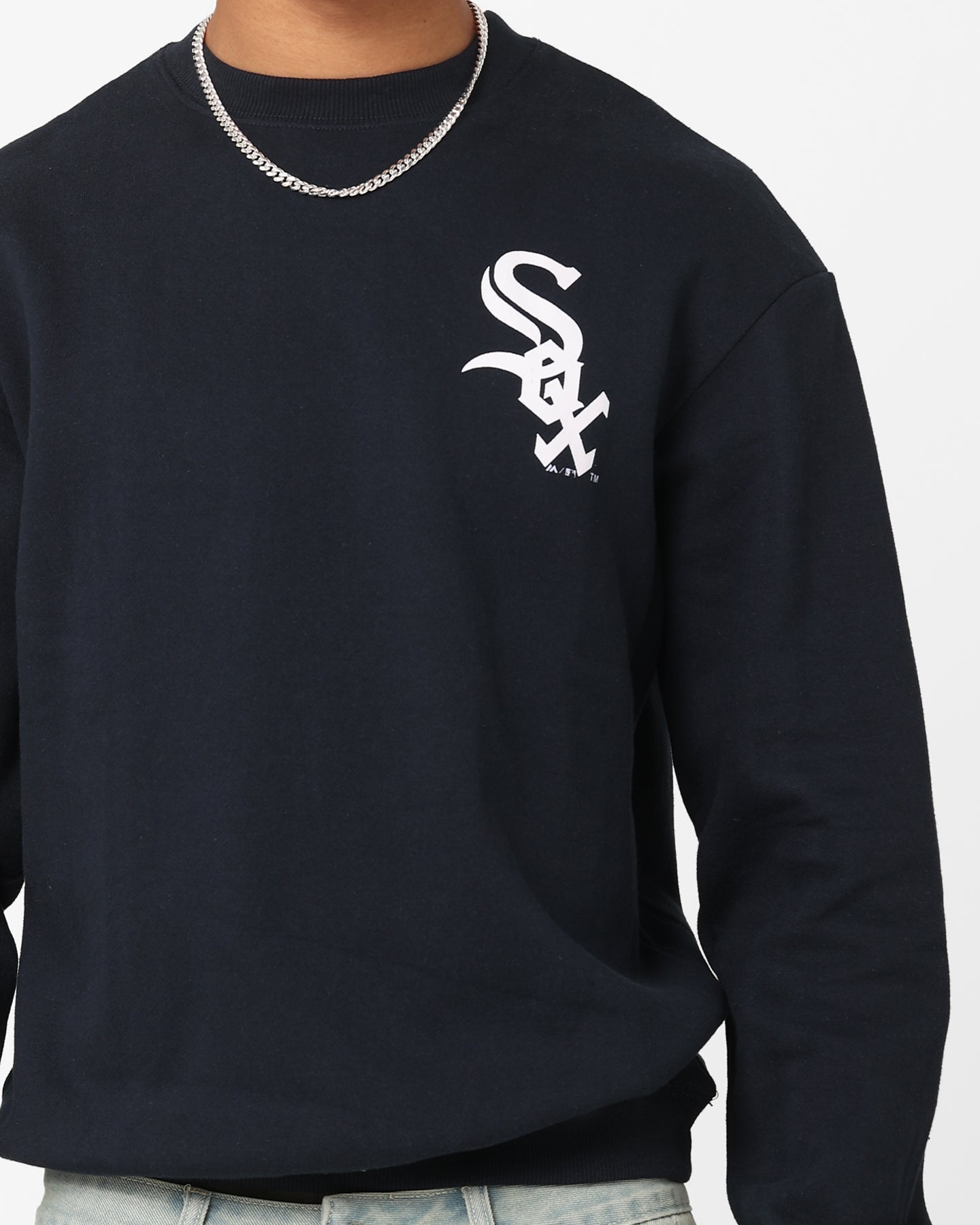 Majestic Athletic Chicago White Sox Pattison Crewneck Sweatshirt True Navy