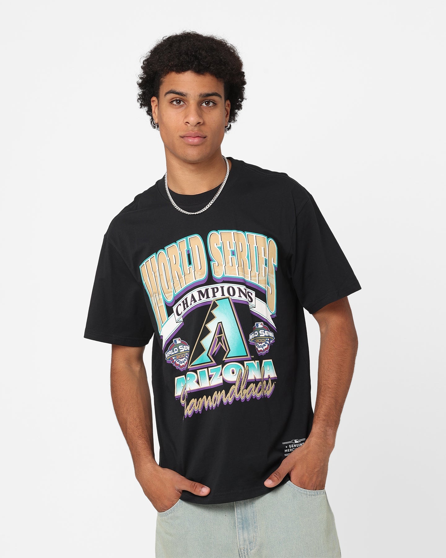 Majestic Athletic Arizona Diamondbacks World Series Champ T-Shirt Faded Black