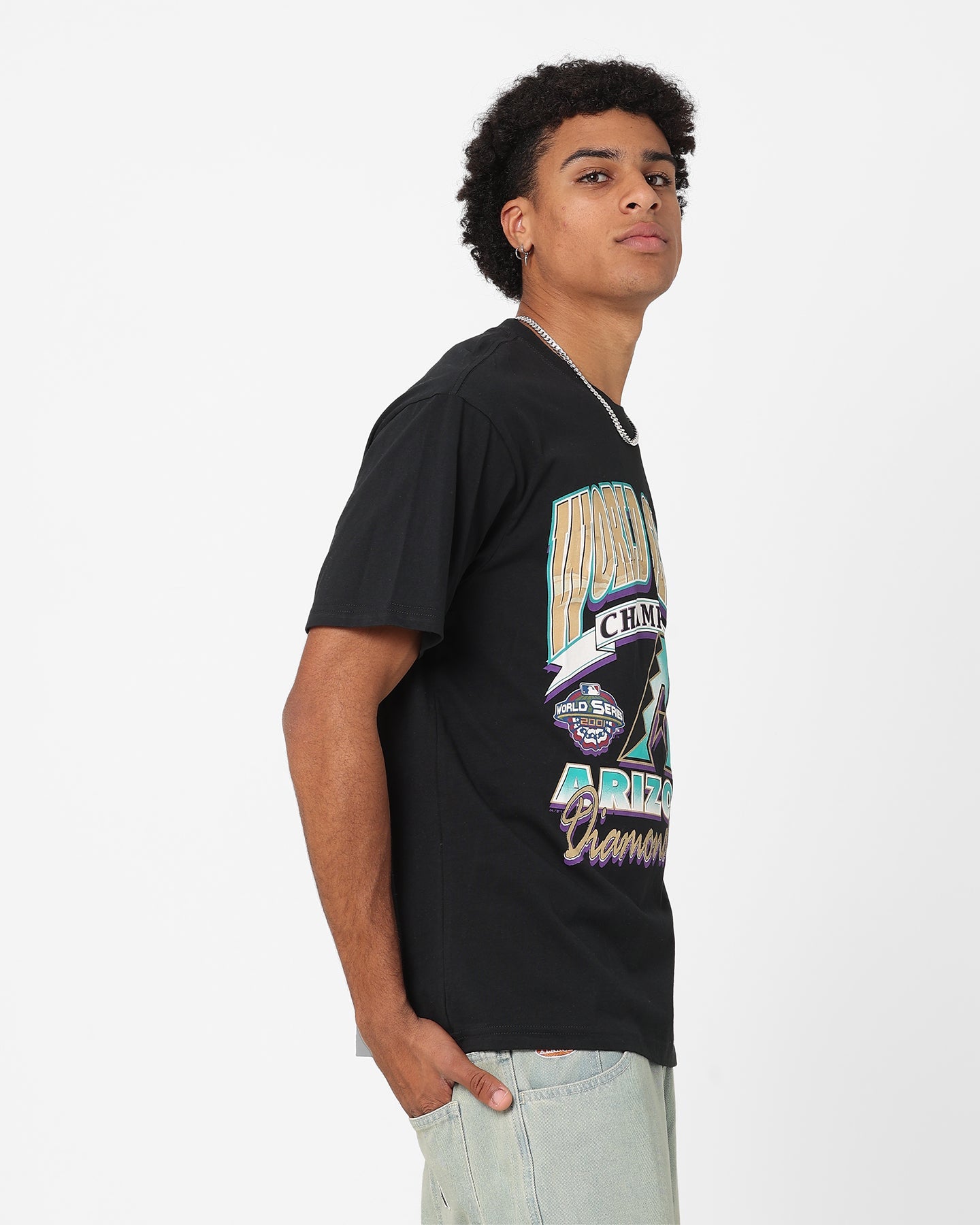 Majestic Athletic Arizona Diamondbacks World Series Champ T-Shirt Faded Black