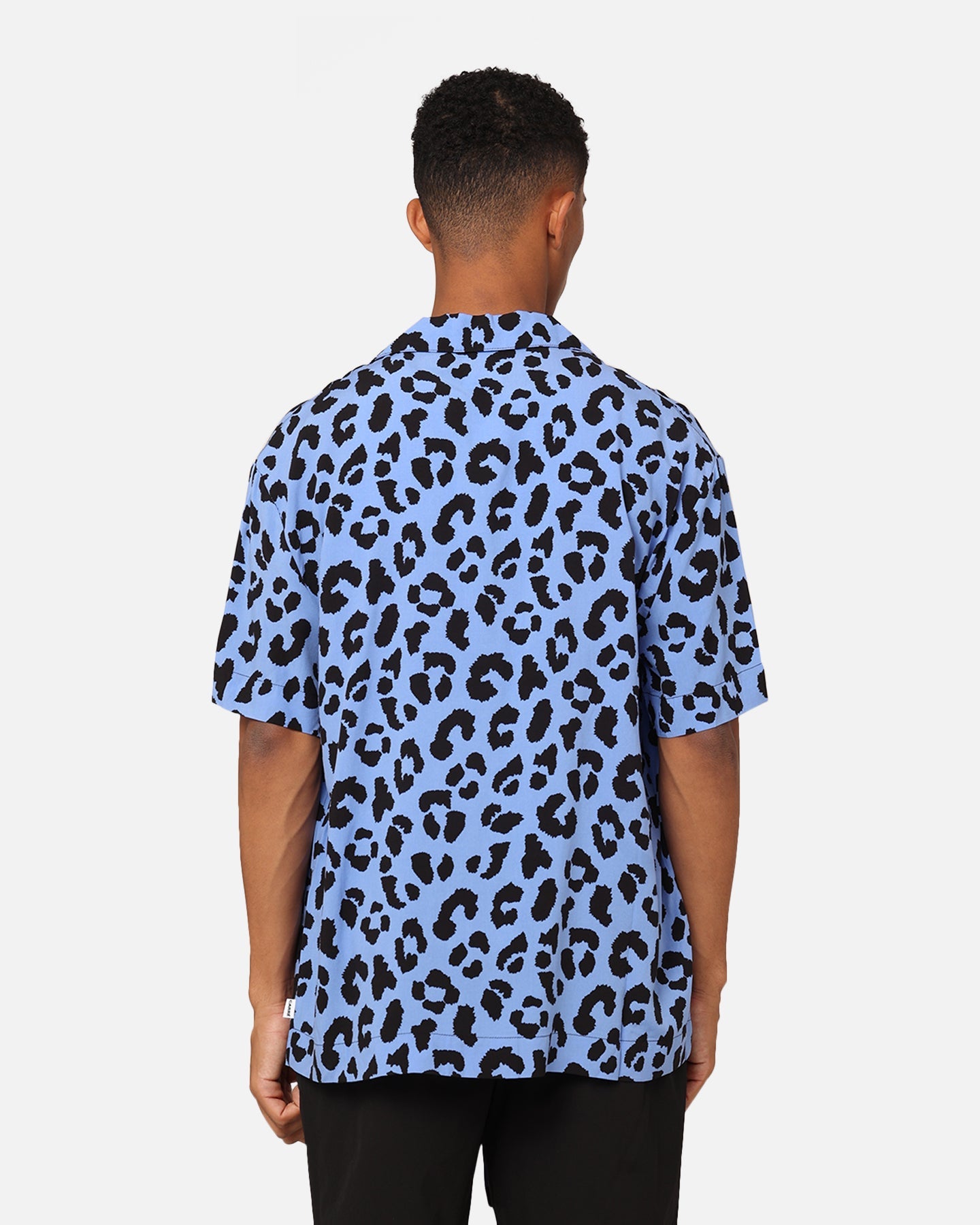 Carre Leo Short Sleeve Button Up Shirt Purple/Black