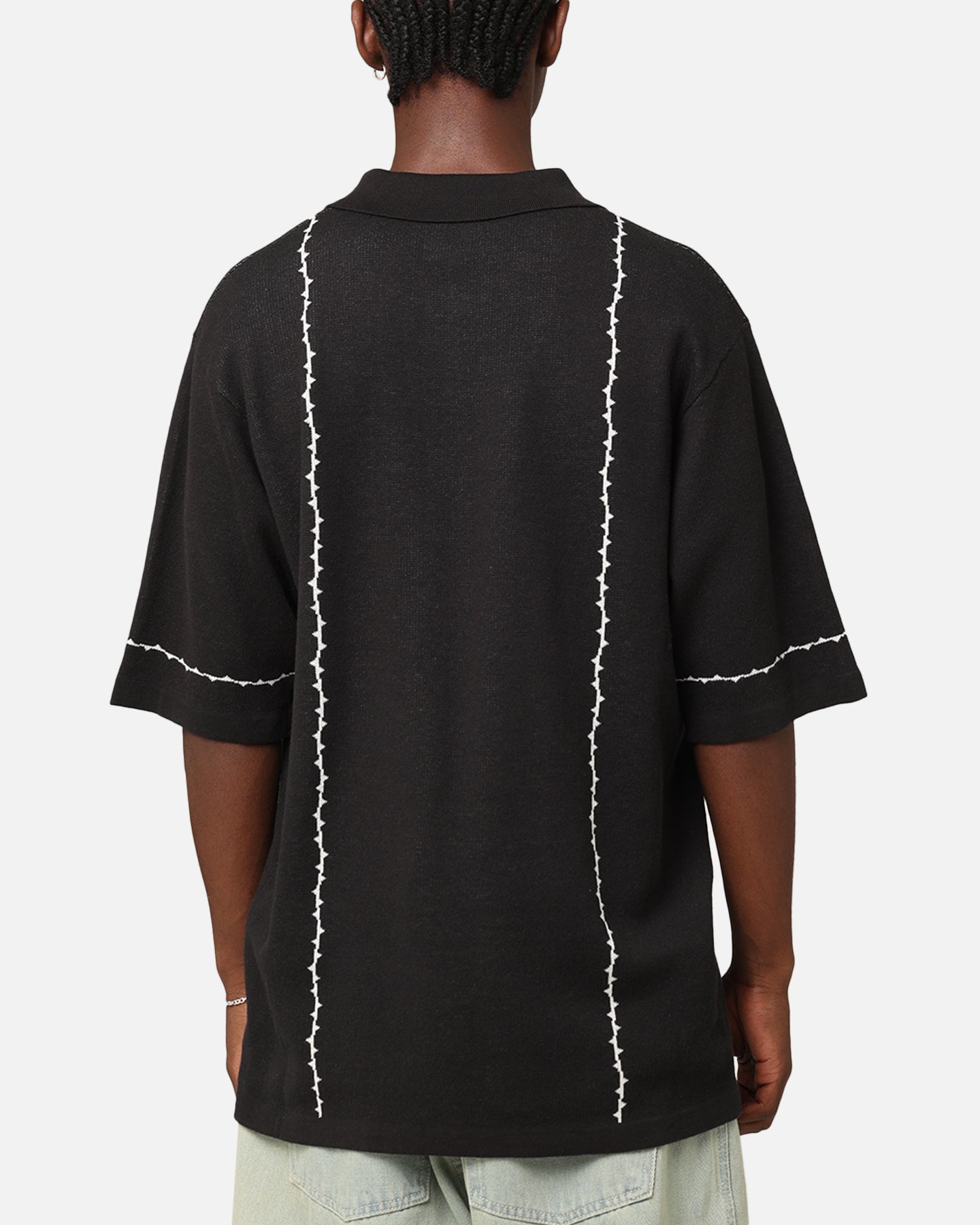 Carr√© Thorny 1/4 Zip Polo Shirt Black