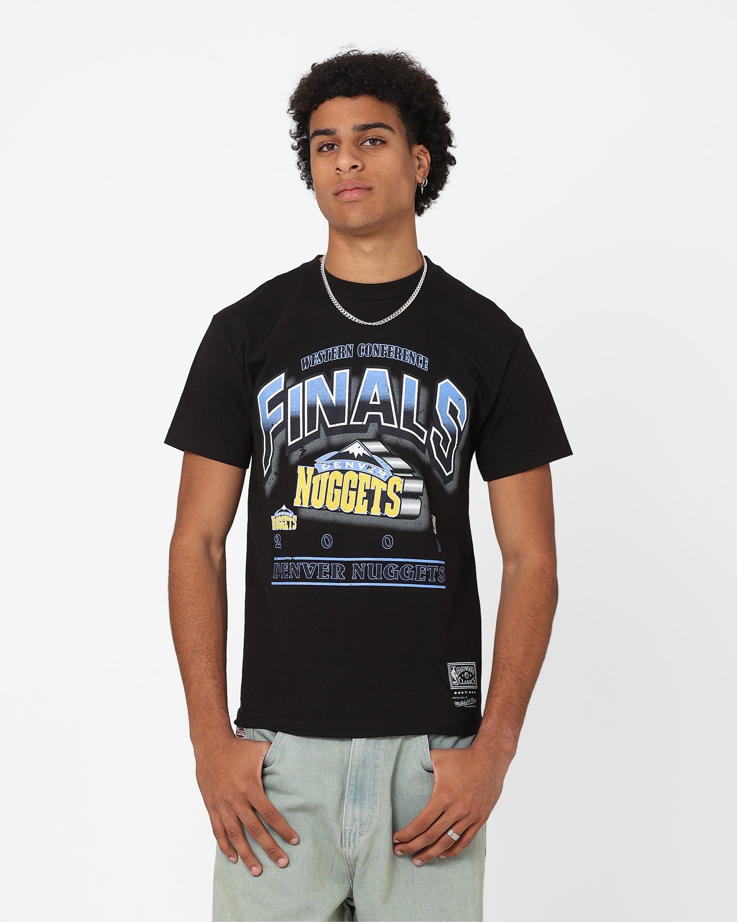 Mitchell & Ness Denver Nuggets Bevel T-Shirt Faded Black