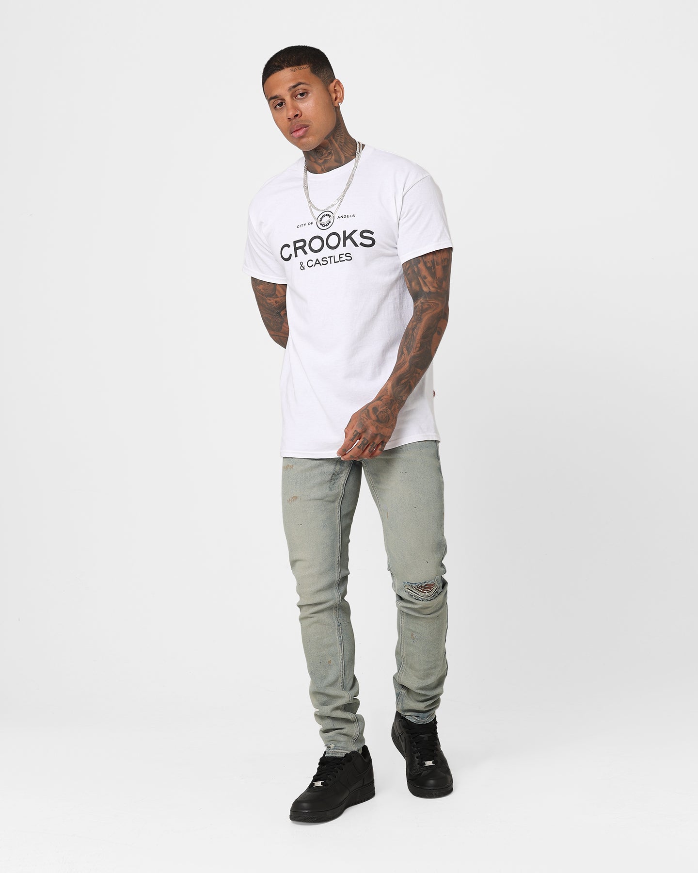 Crooks & Castles City Of Chains T-Shirt White