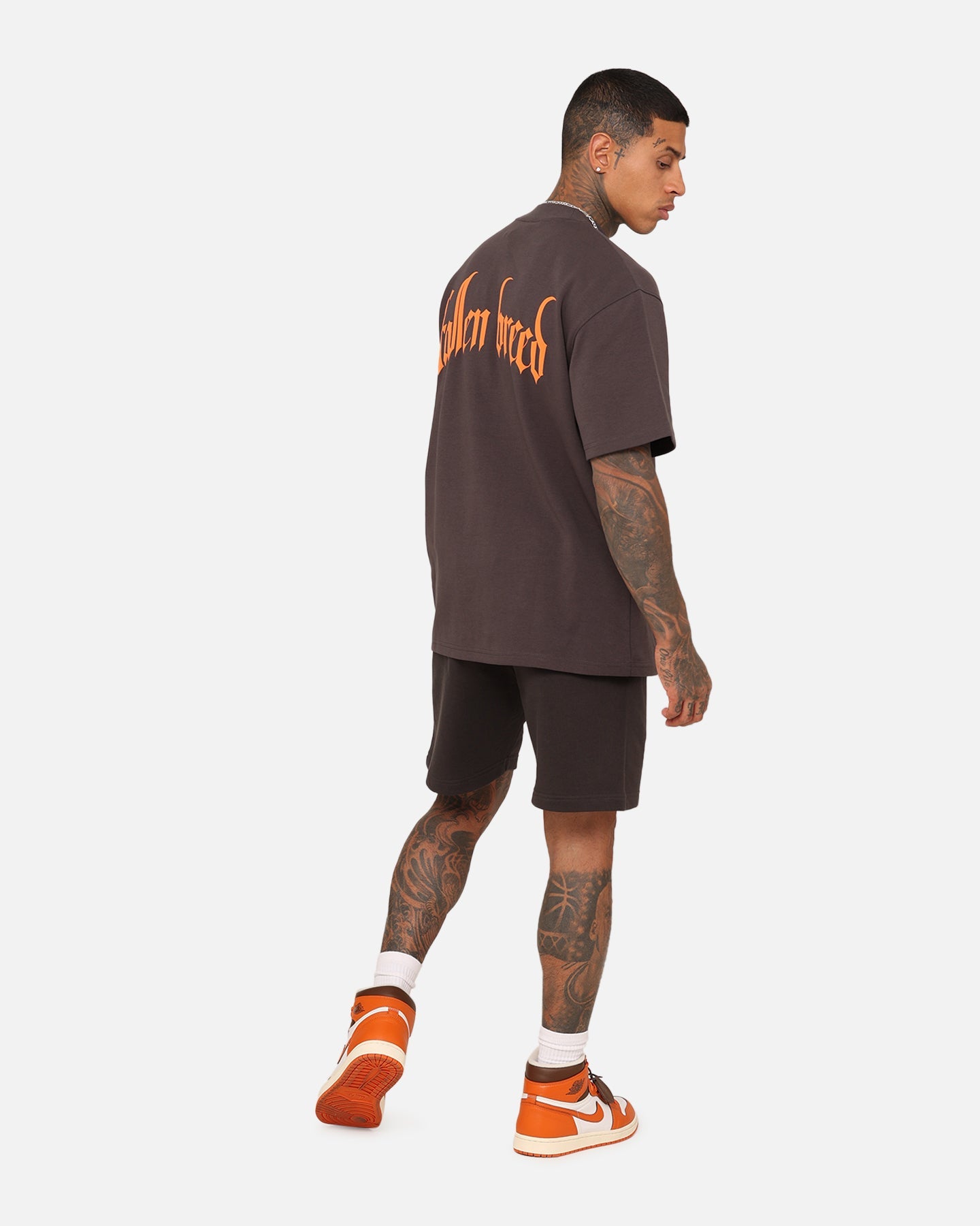 Fallen Breed Monogram T-Shirt Charcoal/Orange