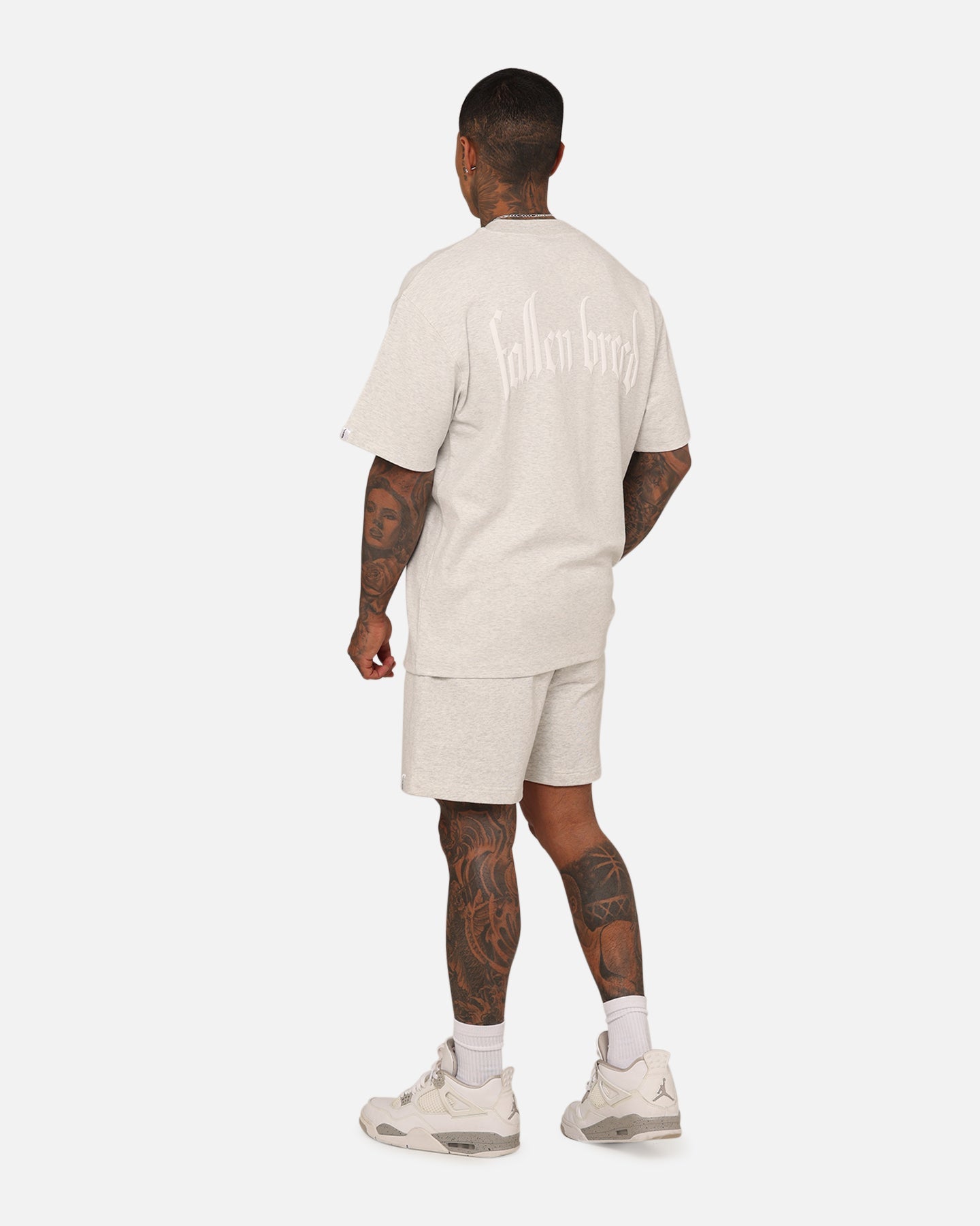 Fallen Breed Monogram T-Shirt Grey Marle/White