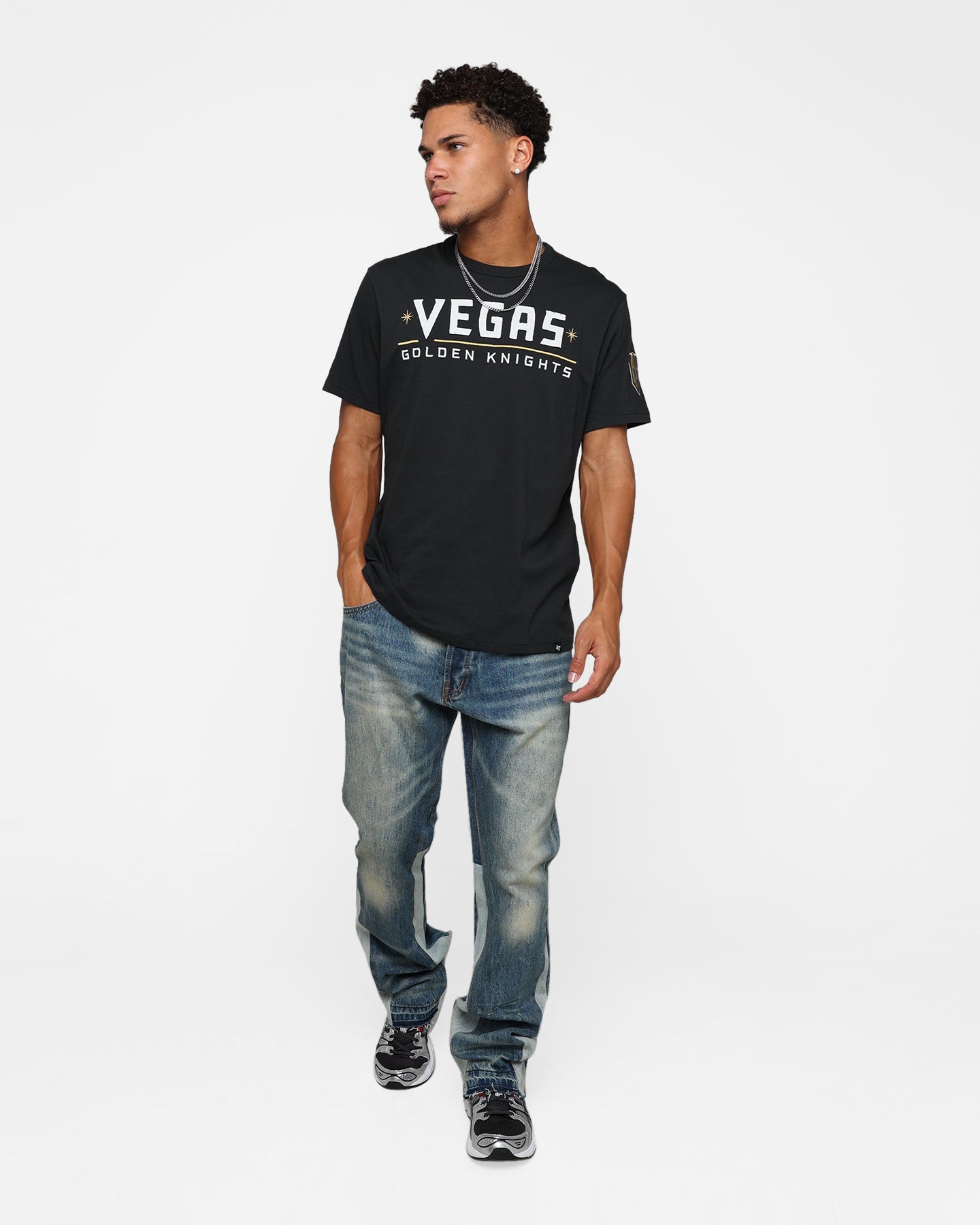 47 Brand Vegas Golden Knights Flint Black T-Shirt Black