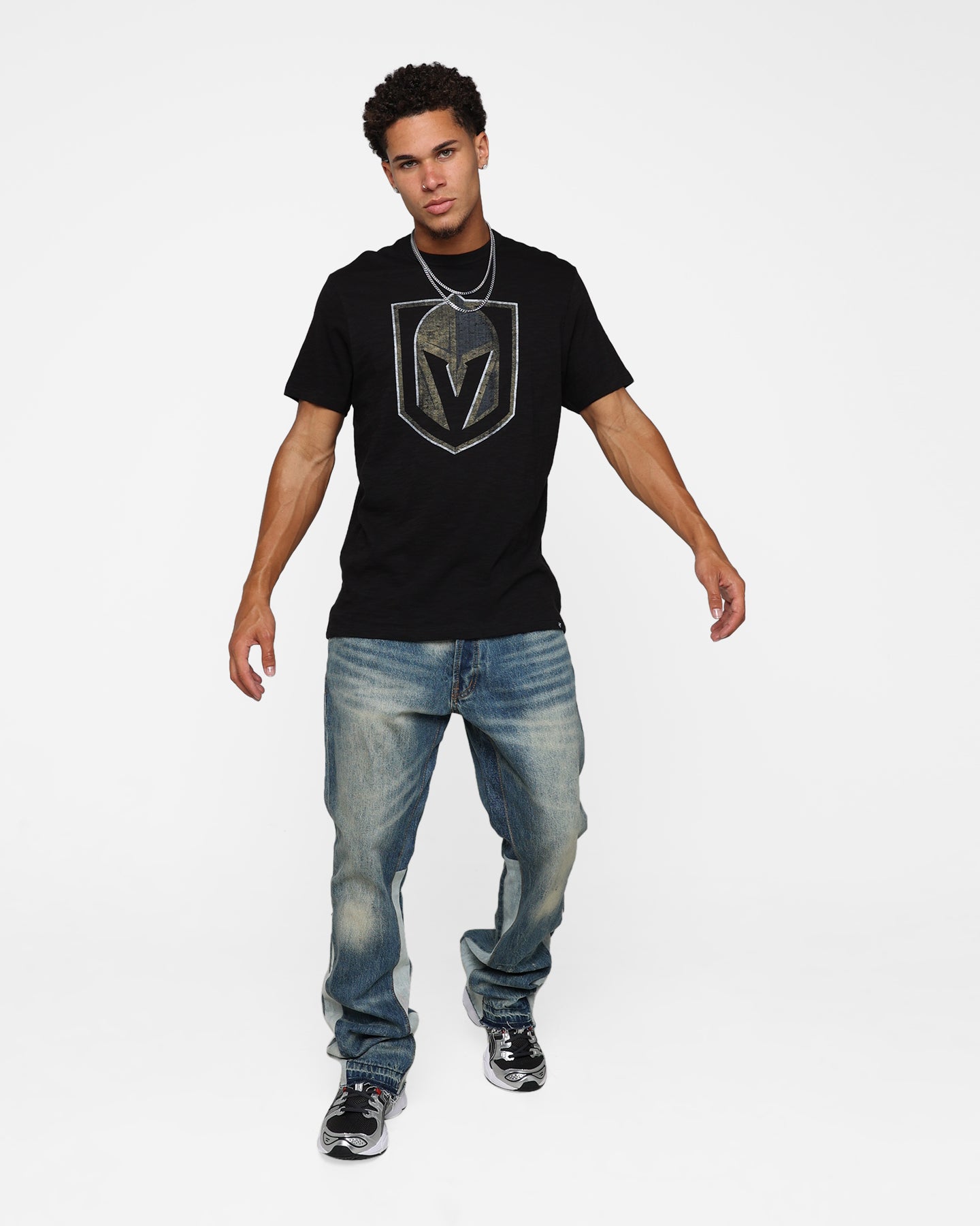 47 Brand Vegas Golden Knights Jet Black T-Shirt Black