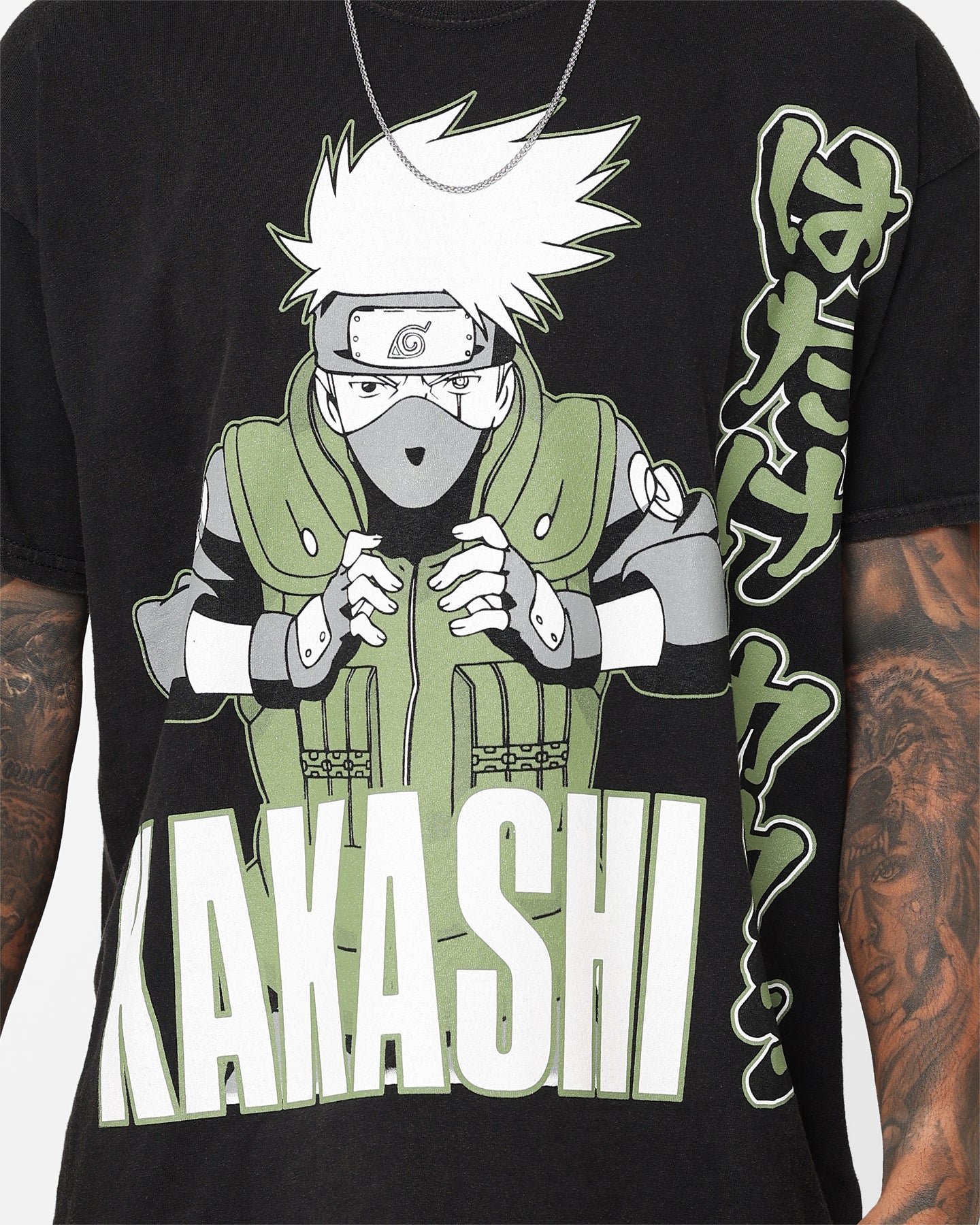 Goat Crew X Naruto Kakashi Vintage T-Shirt Black Wash