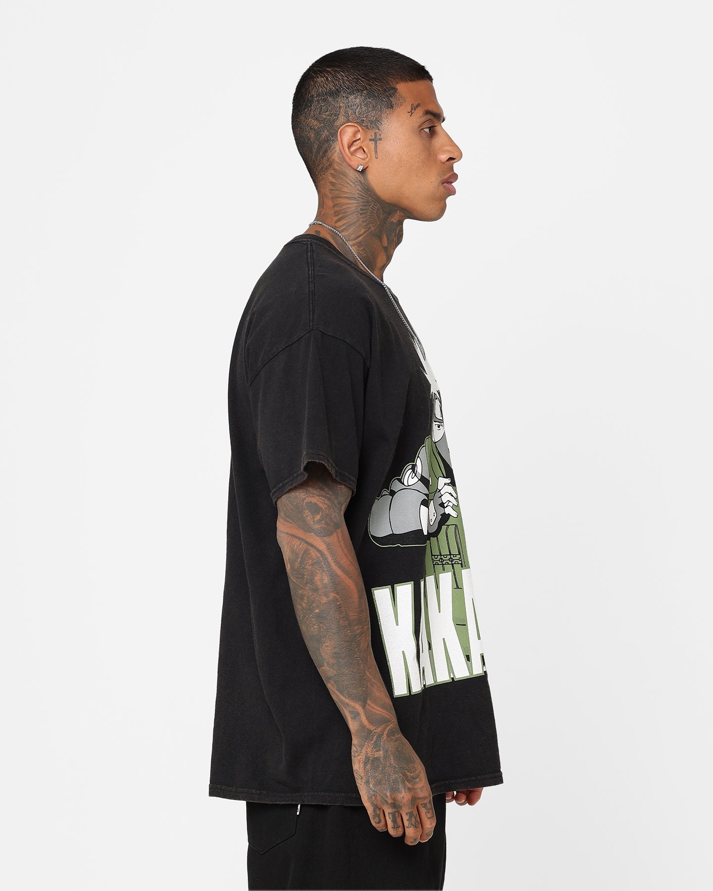 Goat Crew X Naruto Kakashi Vintage T-Shirt Black Wash