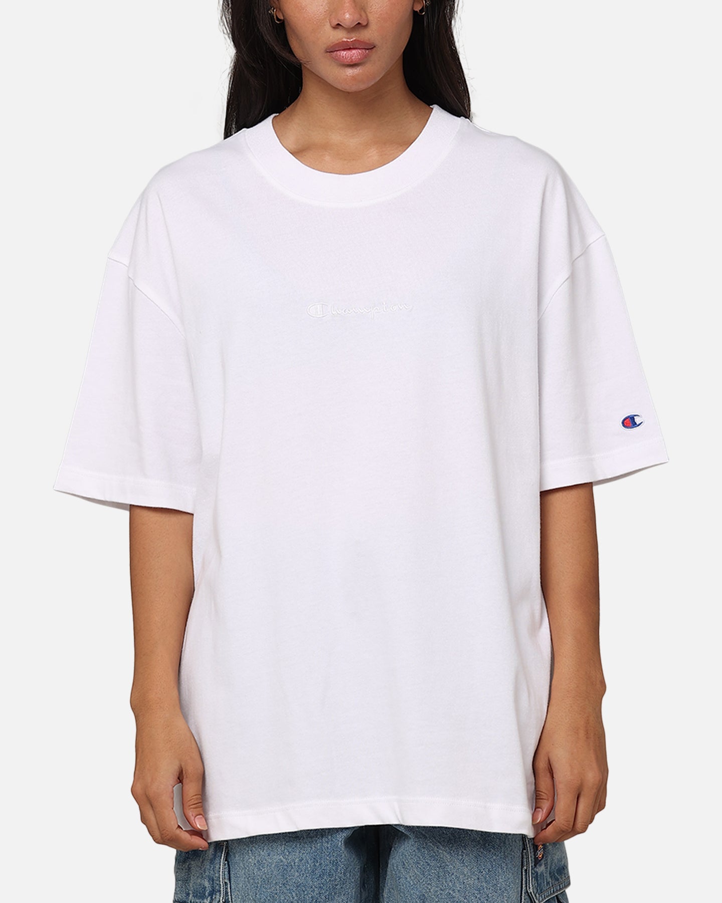 Champion Heritage New Script T-Shirt White Style001