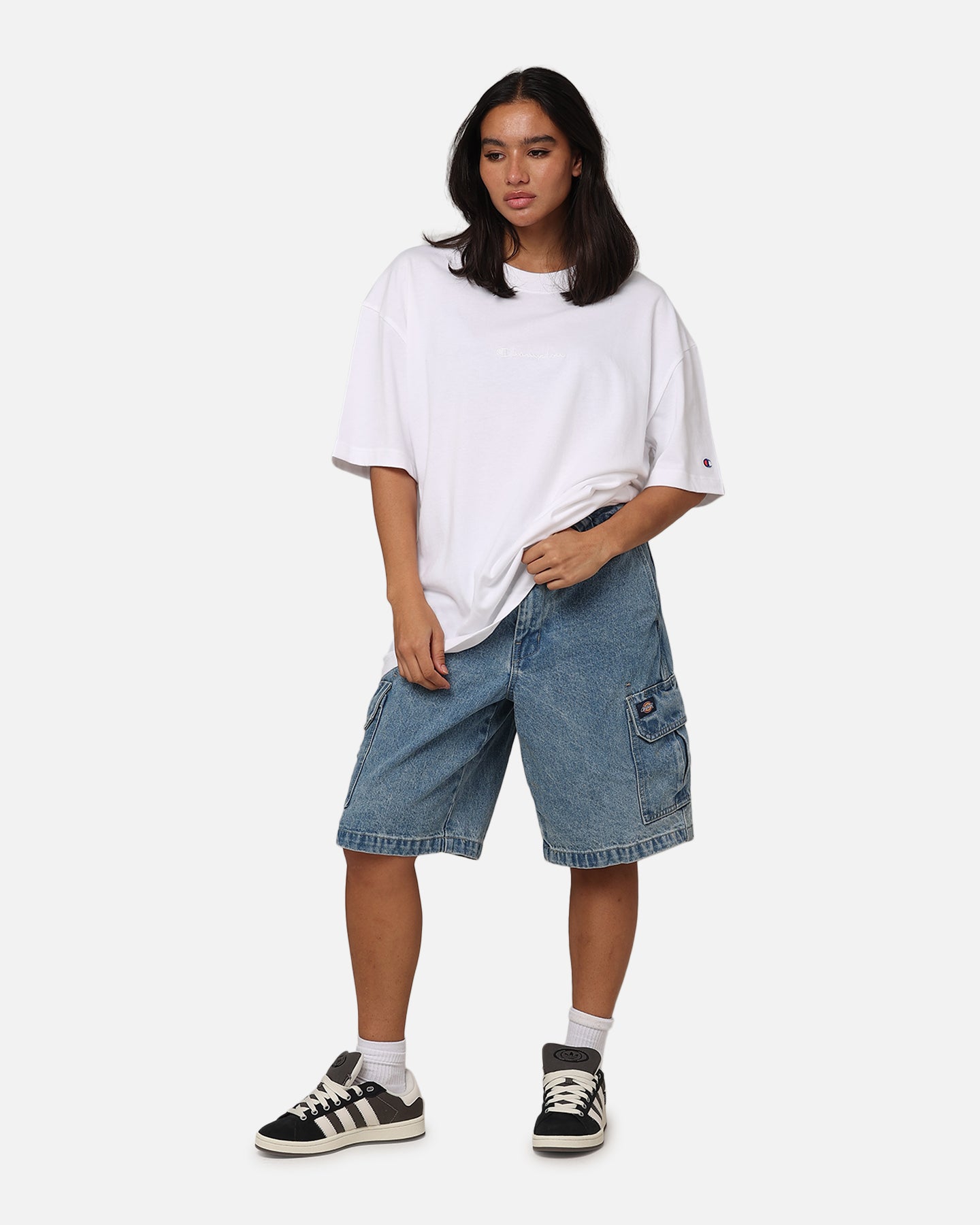 Champion Heritage New Script T-Shirt White Style001