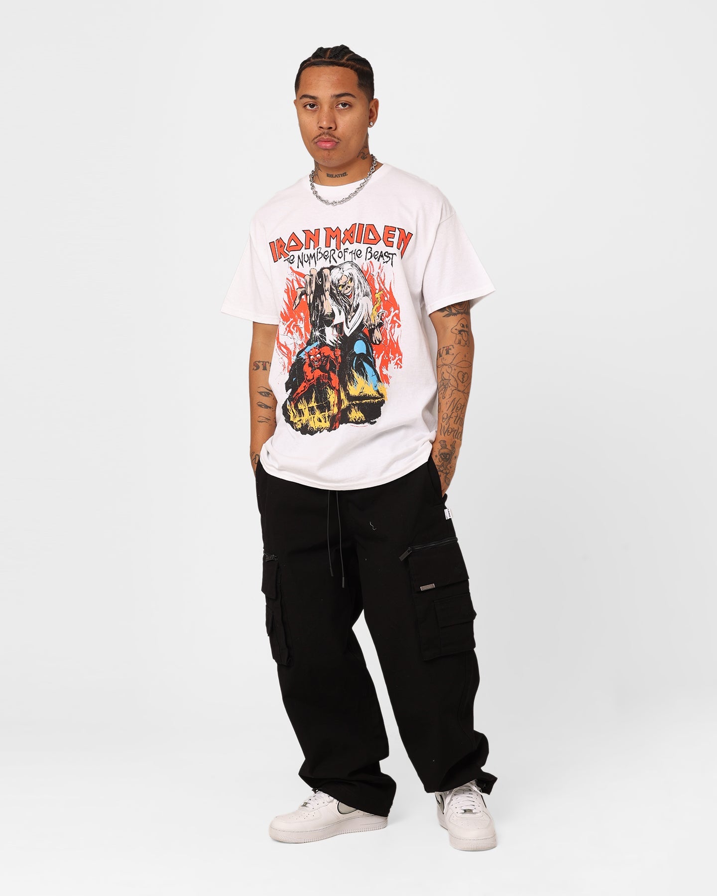 Iron Maiden Dancing Flames T-Shirt White