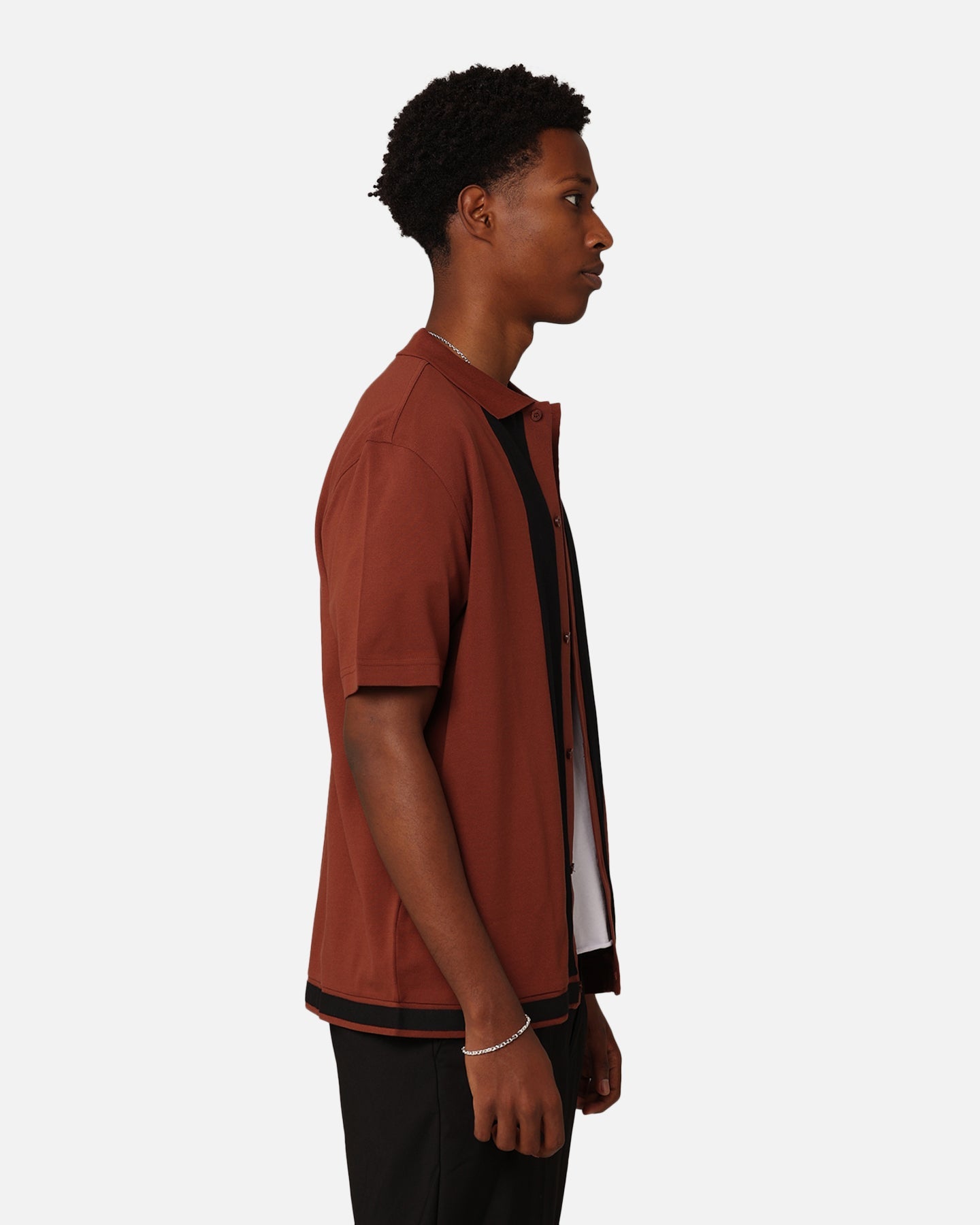 Fred Perry Panel Polo Shirt Whisky Brown
