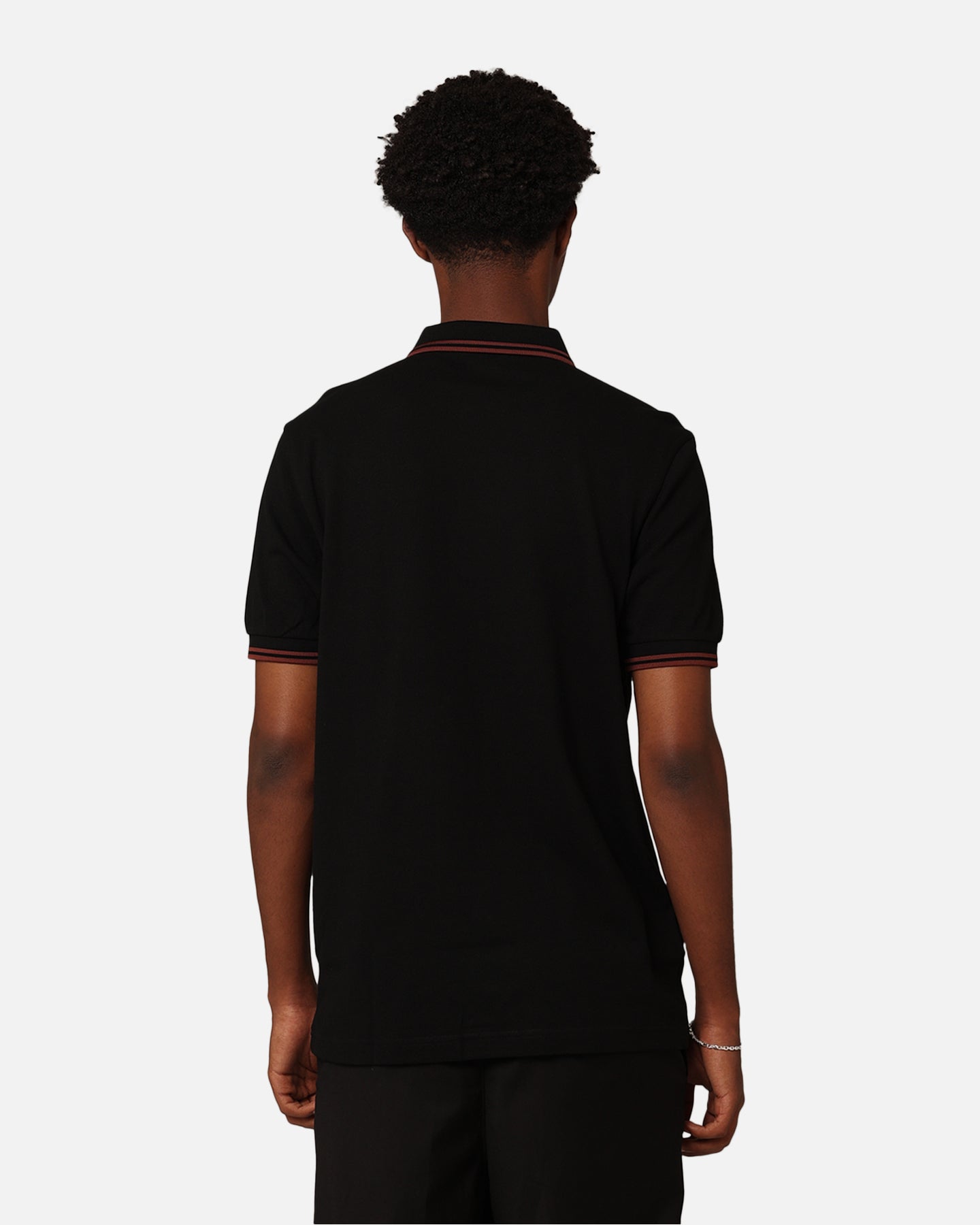 Fred Perry Twin Tipped Polo Shirt Black/Whisky Brown