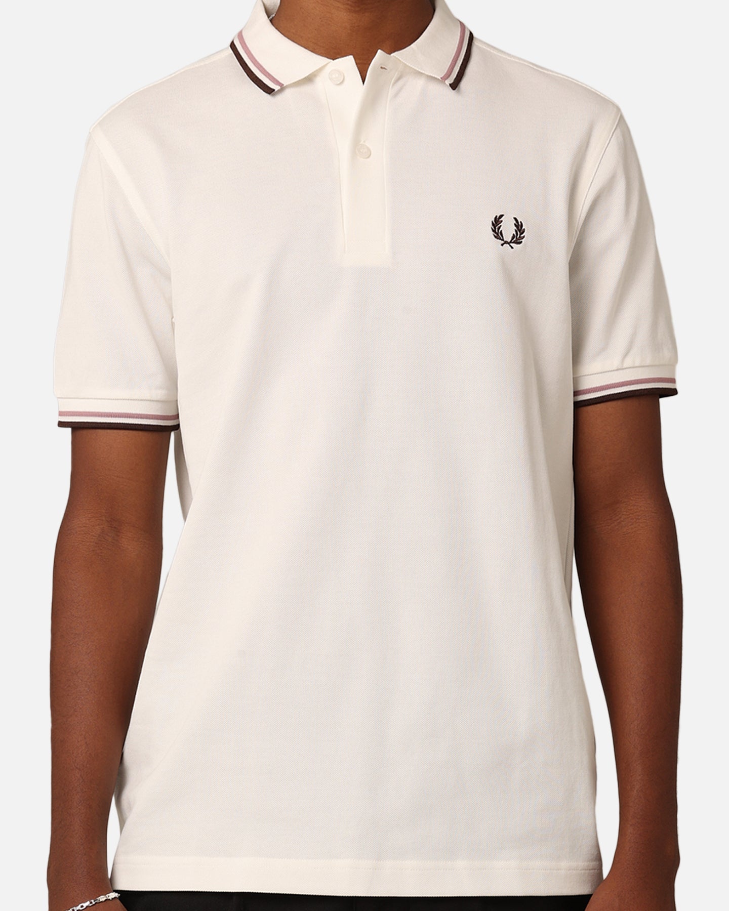 Fred Perry Twin Tipped Polo Shirt Snow White
