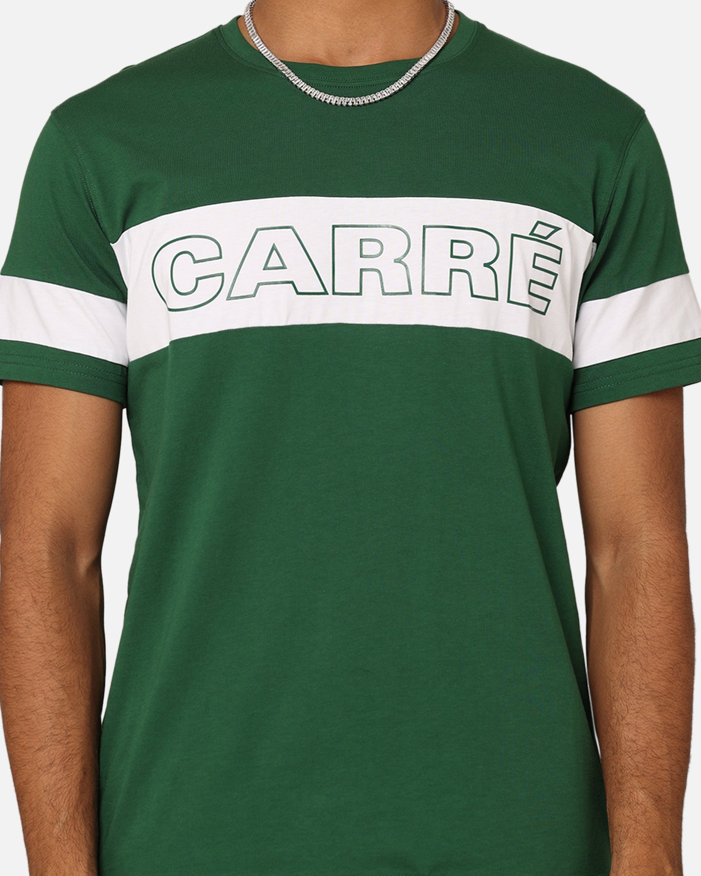 Carr√© Bars T-Shirt Green/White