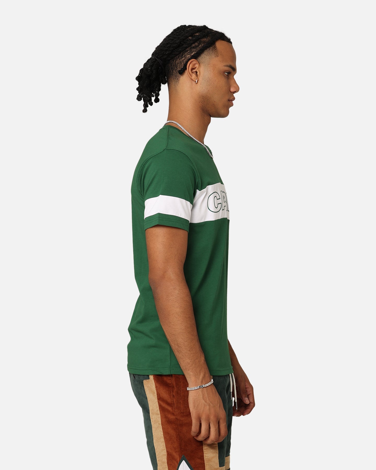 Carr√© Bars T-Shirt Green/White