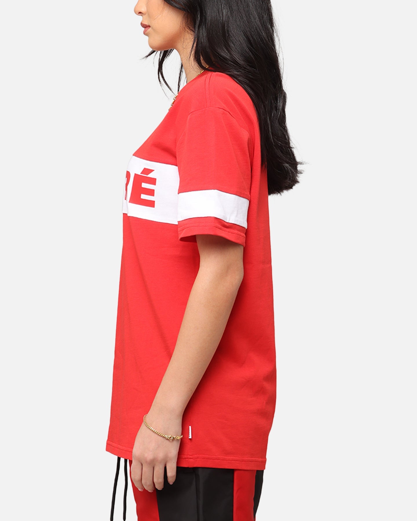 Carre Bars T-Shirt Red/White Style001