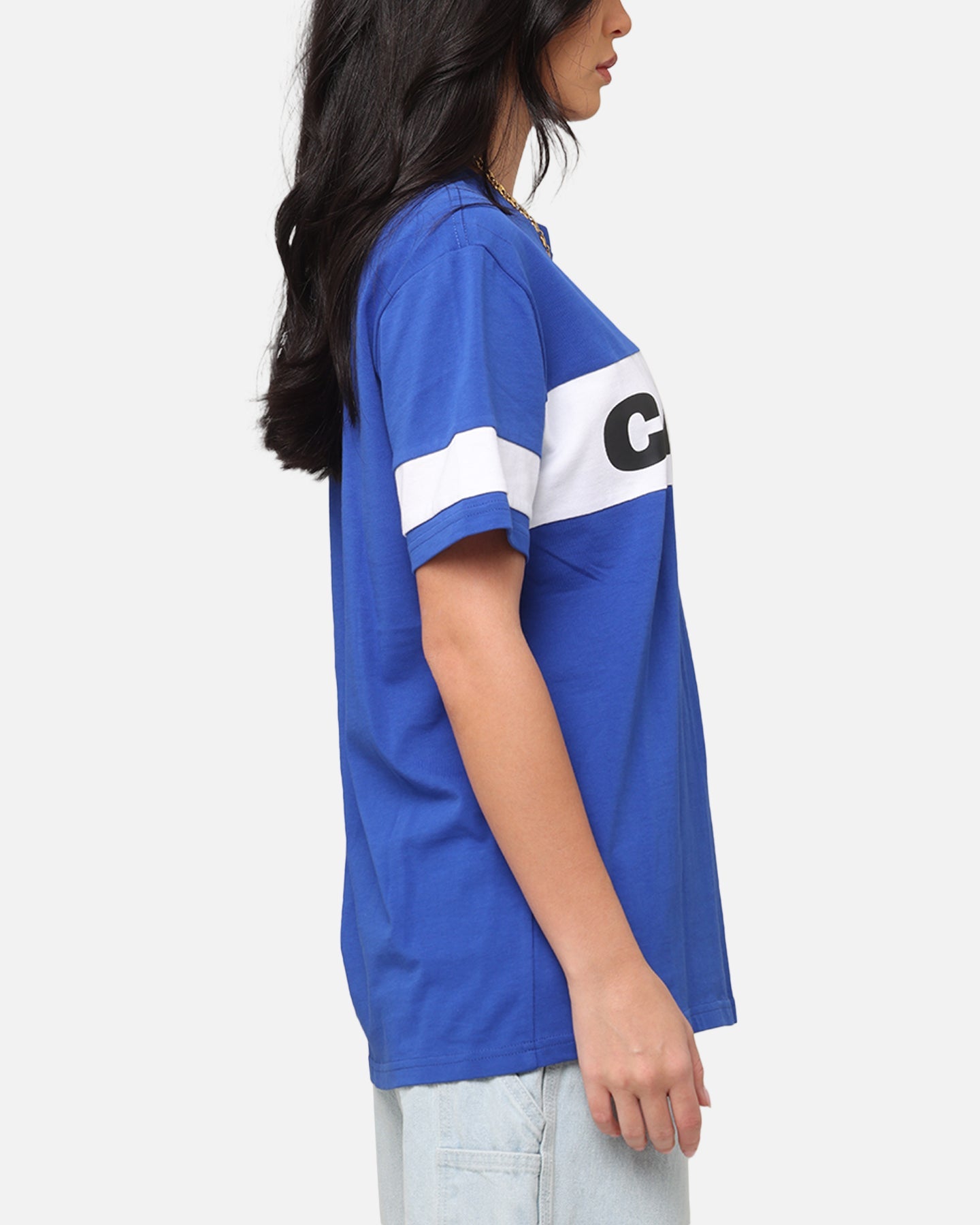 Carre Bars T-Shirt Royal/White Style001