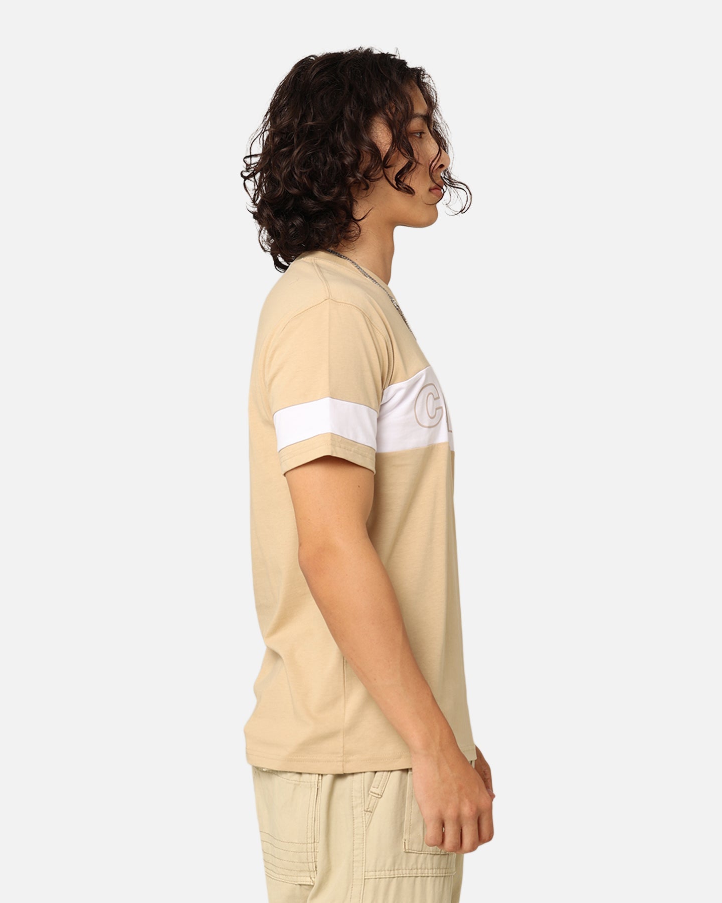 Carre Bars T-Shirt Stone/White
