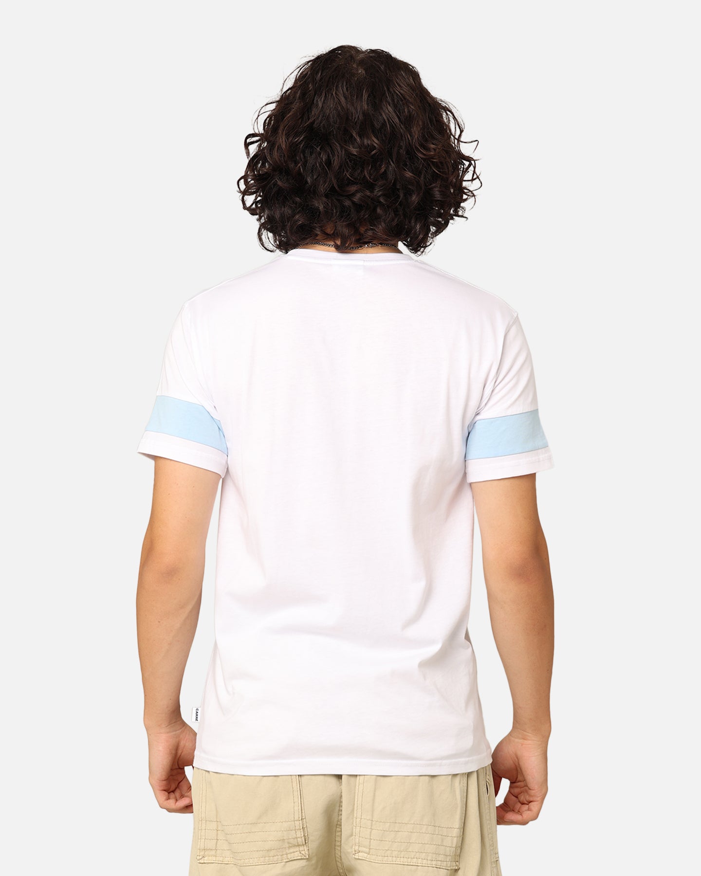 Carre Bars T-Shirt White/Light Blue