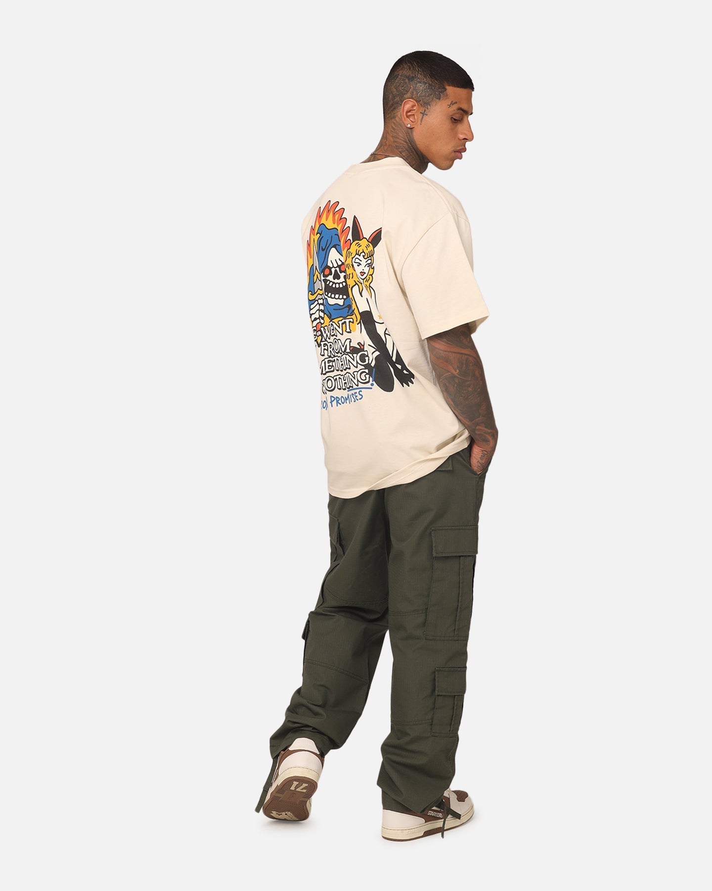 Broken Promises Something To Nothing T-Shirt Off White