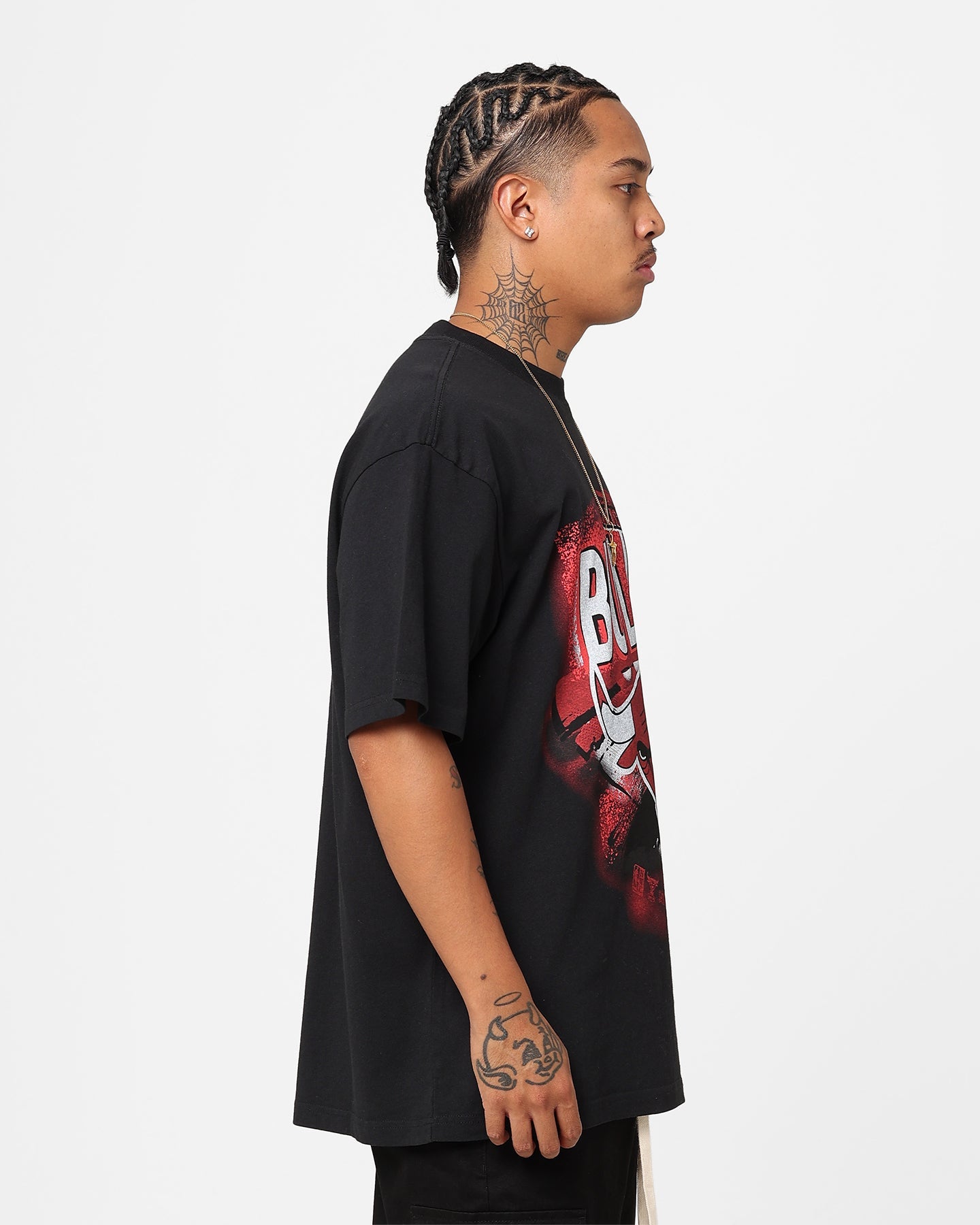 Mitchell & Ness Chicago Bulls Abstract T-Shirt Faded Black