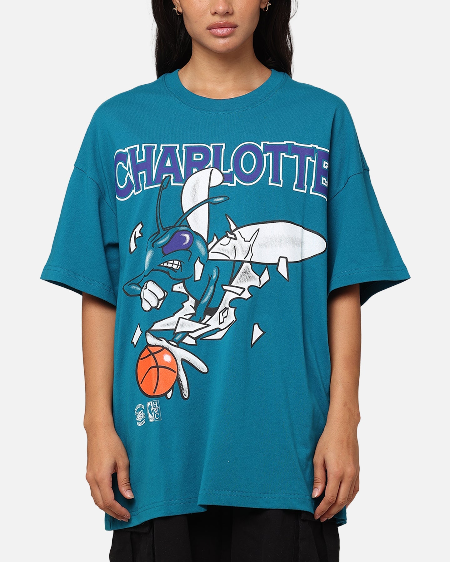 Mitchell & Ness Charlotte Hornets Break Free T-Shirt Hornets Teal Style001